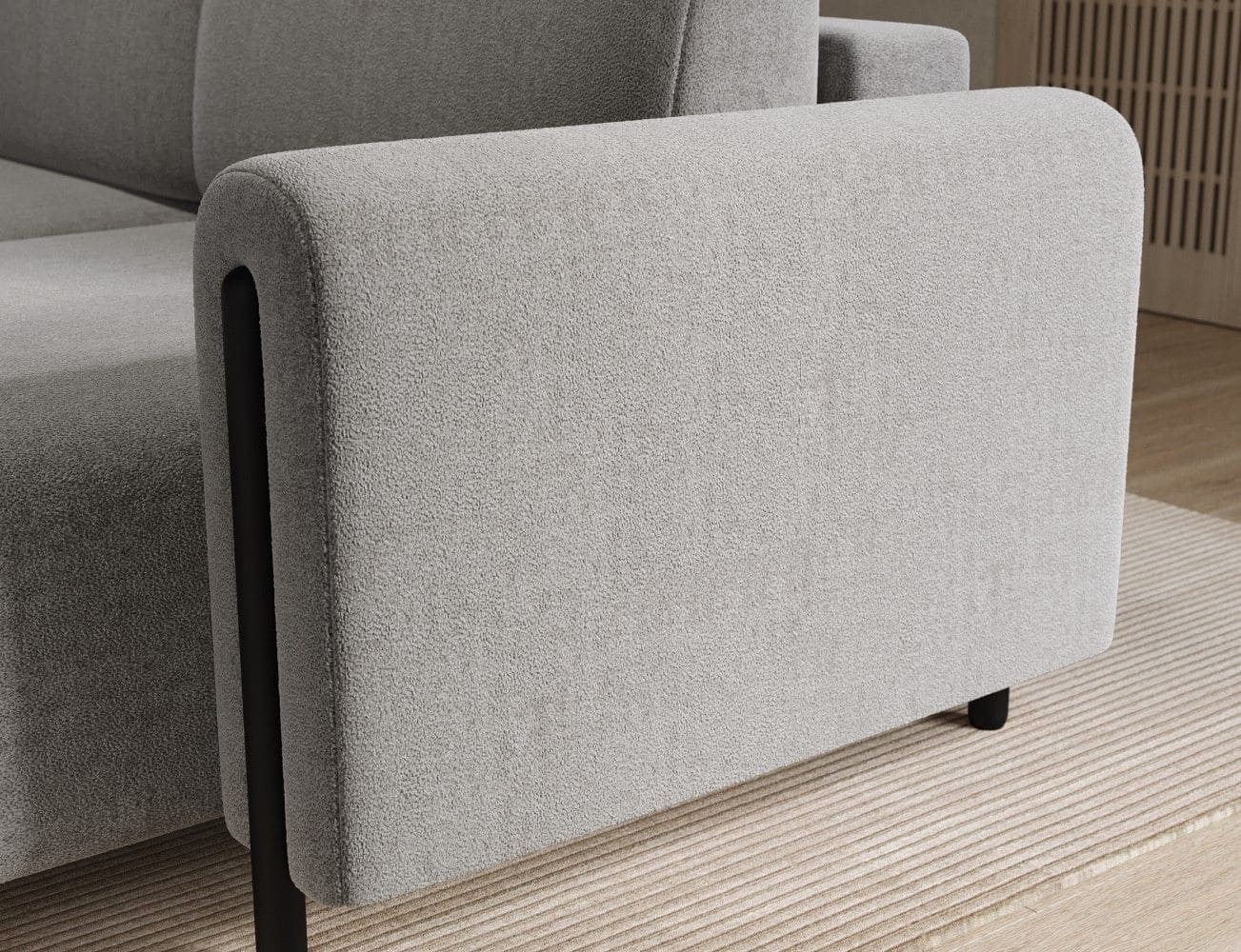 Ecksofa Acossta von Eltap Amore Mikrofaser mit Schlaffunktion Bettkasten