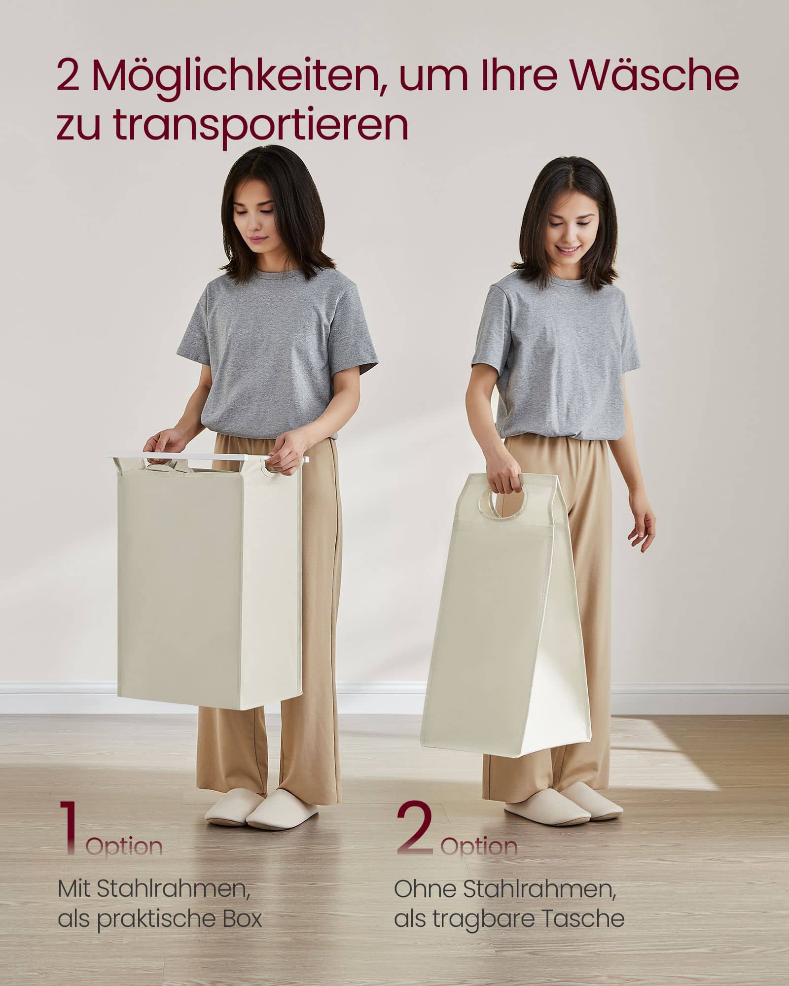 Wäschekorb, Wäschesammler mit Ablage, Wäschesack Wäschekorb, Wäschesammler mit Ablage, Wäschesack