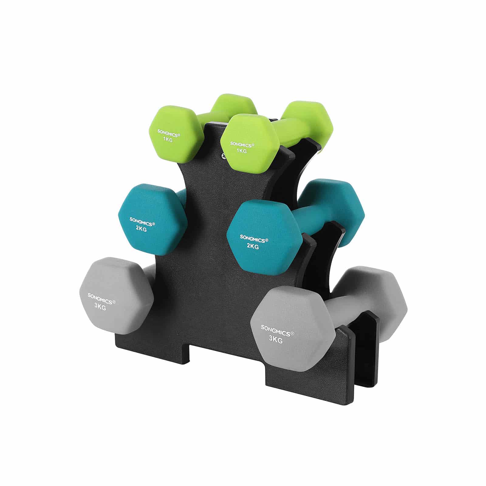 Hantel-Set 1, 2, 3 kg Grau-Grün-B34SYL612GN Hantel-Set 1, 2, 3 kg Grau-Grün-B34SYL612GN