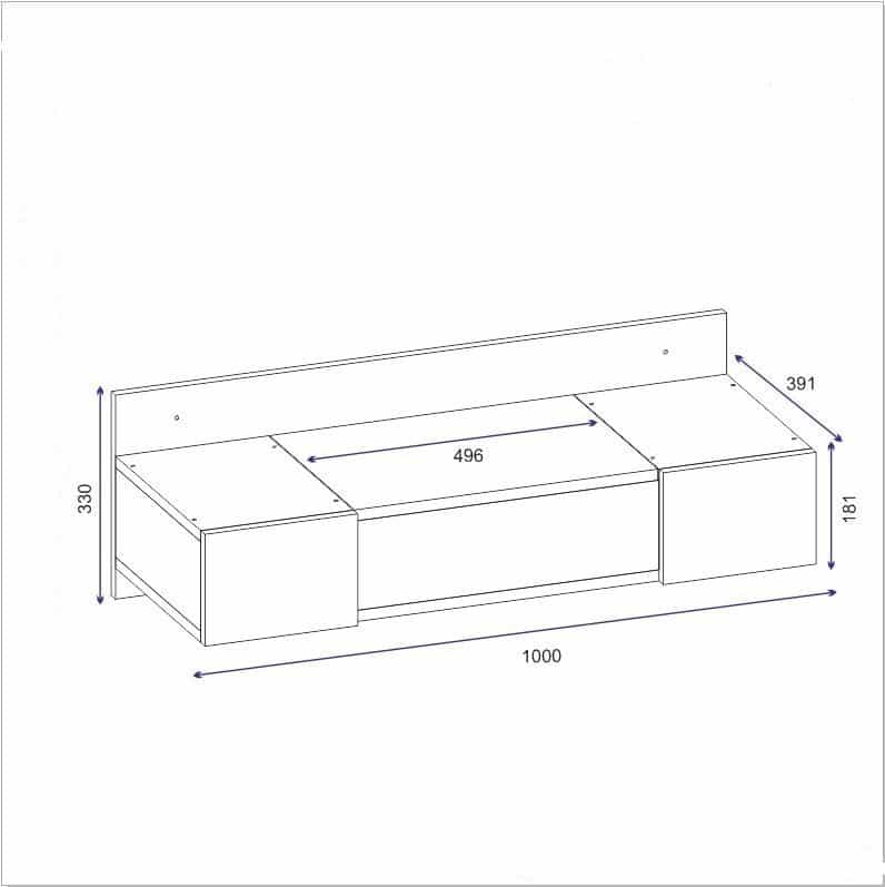 Zakkum - anthrazit - Schminktisch Zakkum - anthrazit - Schminktisch