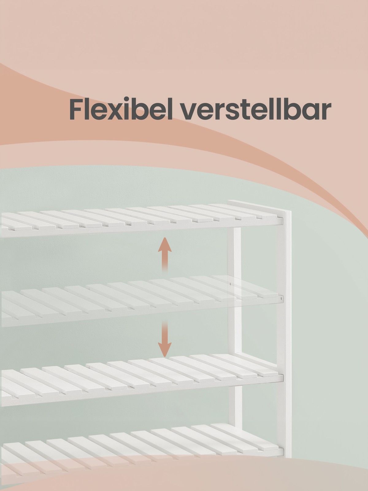 4-stöckiges Bambusregal, Aufbewahrungsregal, vielseitige 4-stöckiges Bambusregal, Aufbewahrungsregal, vielseitige