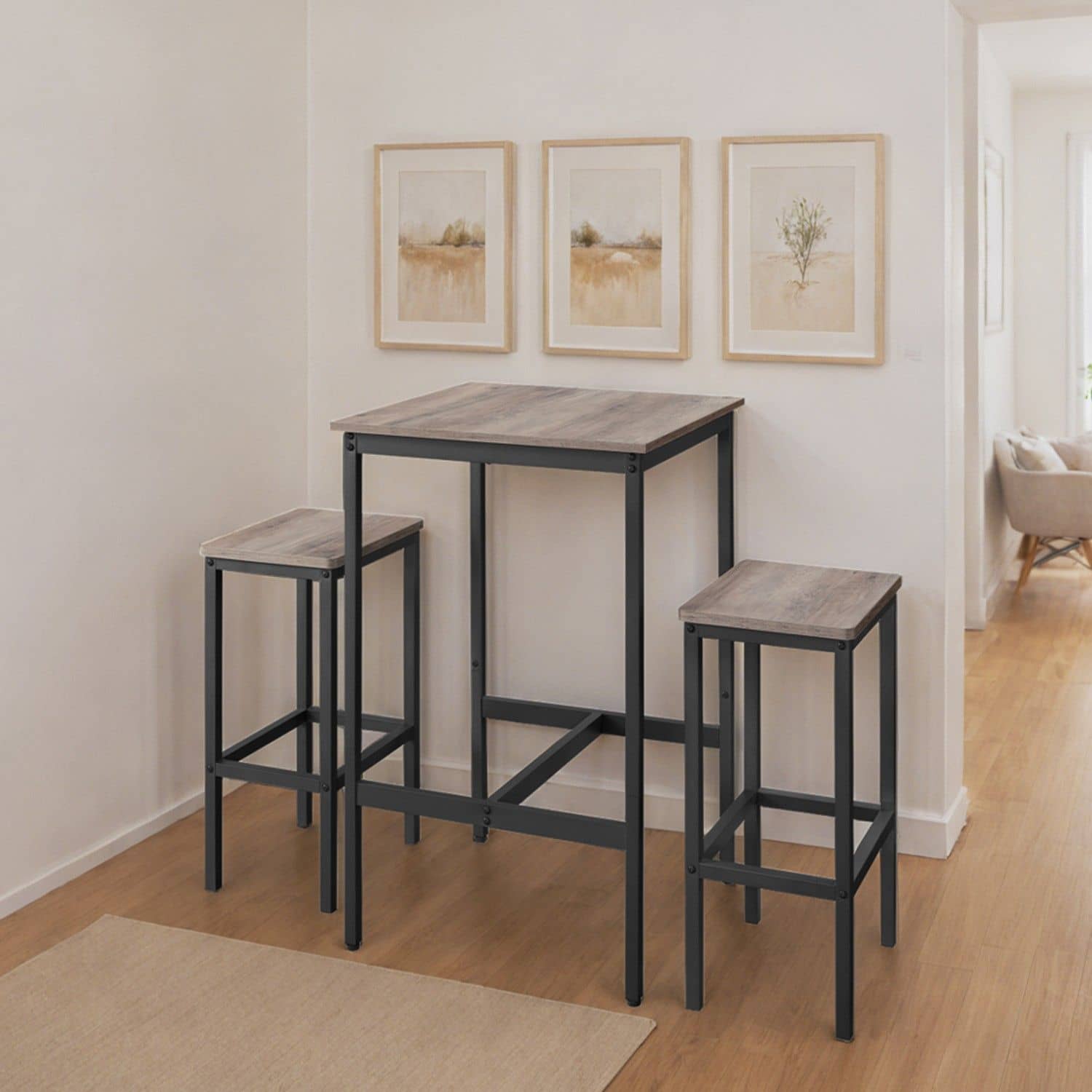 Esstisch mit 2 Stühlen, Bartisch mit Barhocker, für Esszimmer