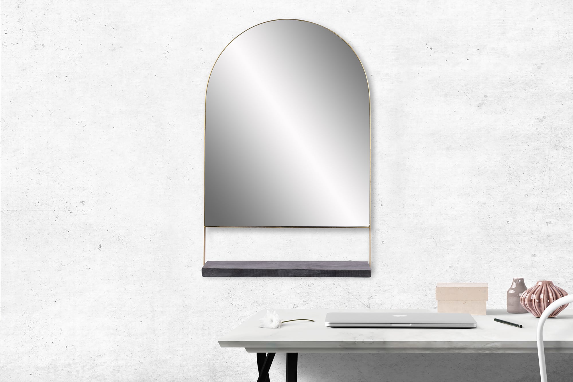 Wandspiegel Doha 125 Weiß Wandspiegel Doha 125 Weiß