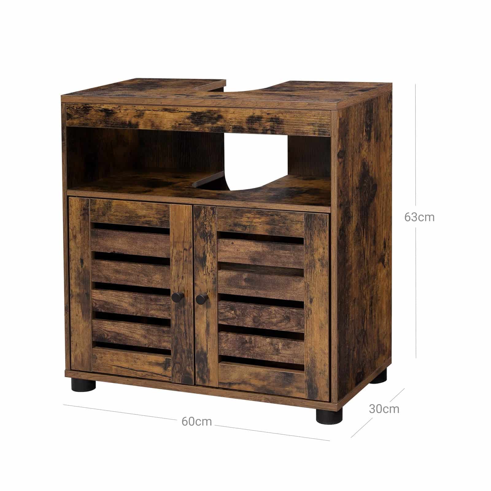 Waschbeckenunterschrank Vintagebraun-B34BBK04BX Waschbeckenunterschrank Vintagebraun-B34BBK04BX