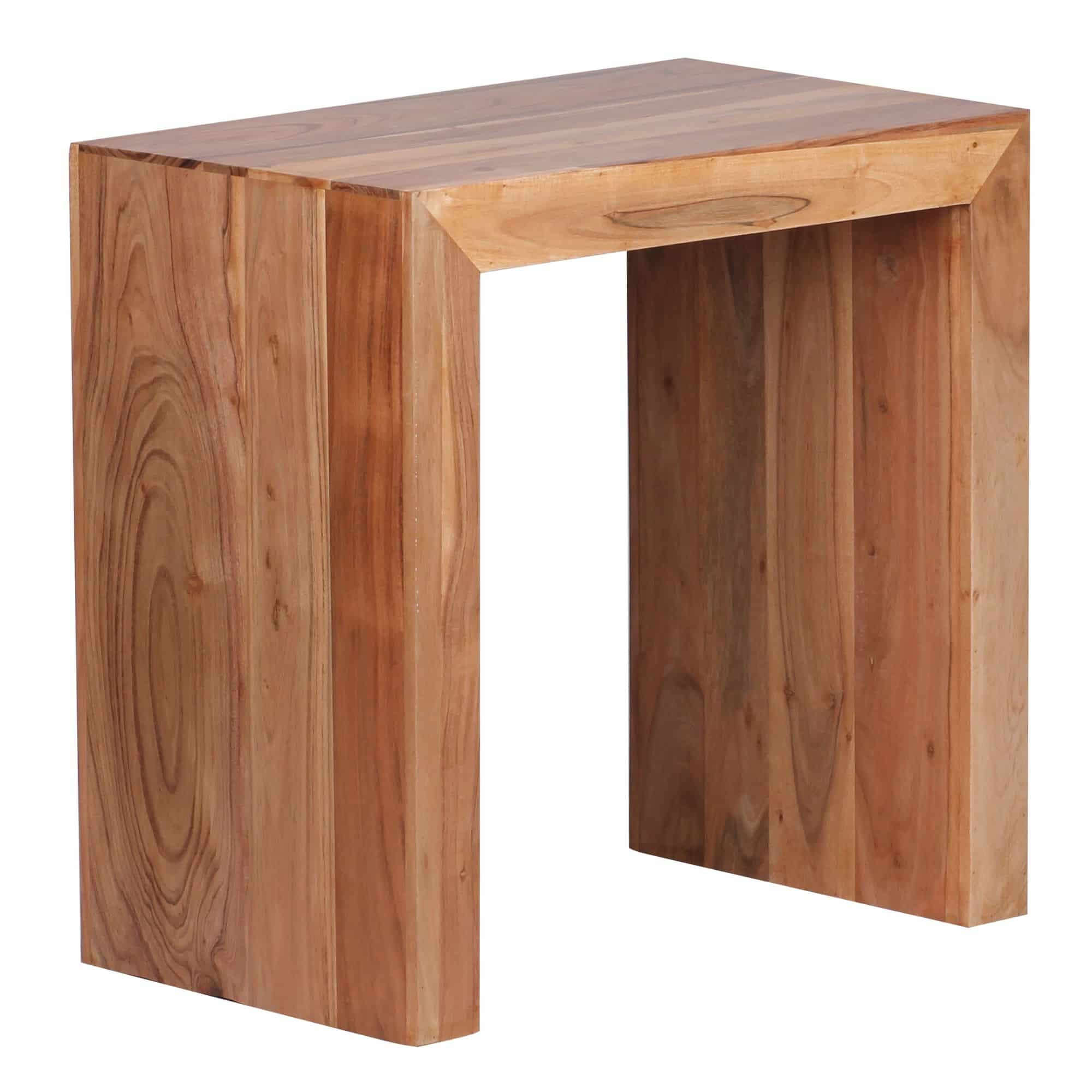 Beistelltisch MUMBAI Massiv-Holz Akazie 60 x 35 cm Wohnzimmer-Tisch Design dunkel-braun Landhaus-Stil Couchtisch Beistelltisch MUMBAI Massiv-Holz Akazie 60 x 35 cm Wohnzimmer-Tisch Design dunkel-braun Landhaus-Stil Couchtisch