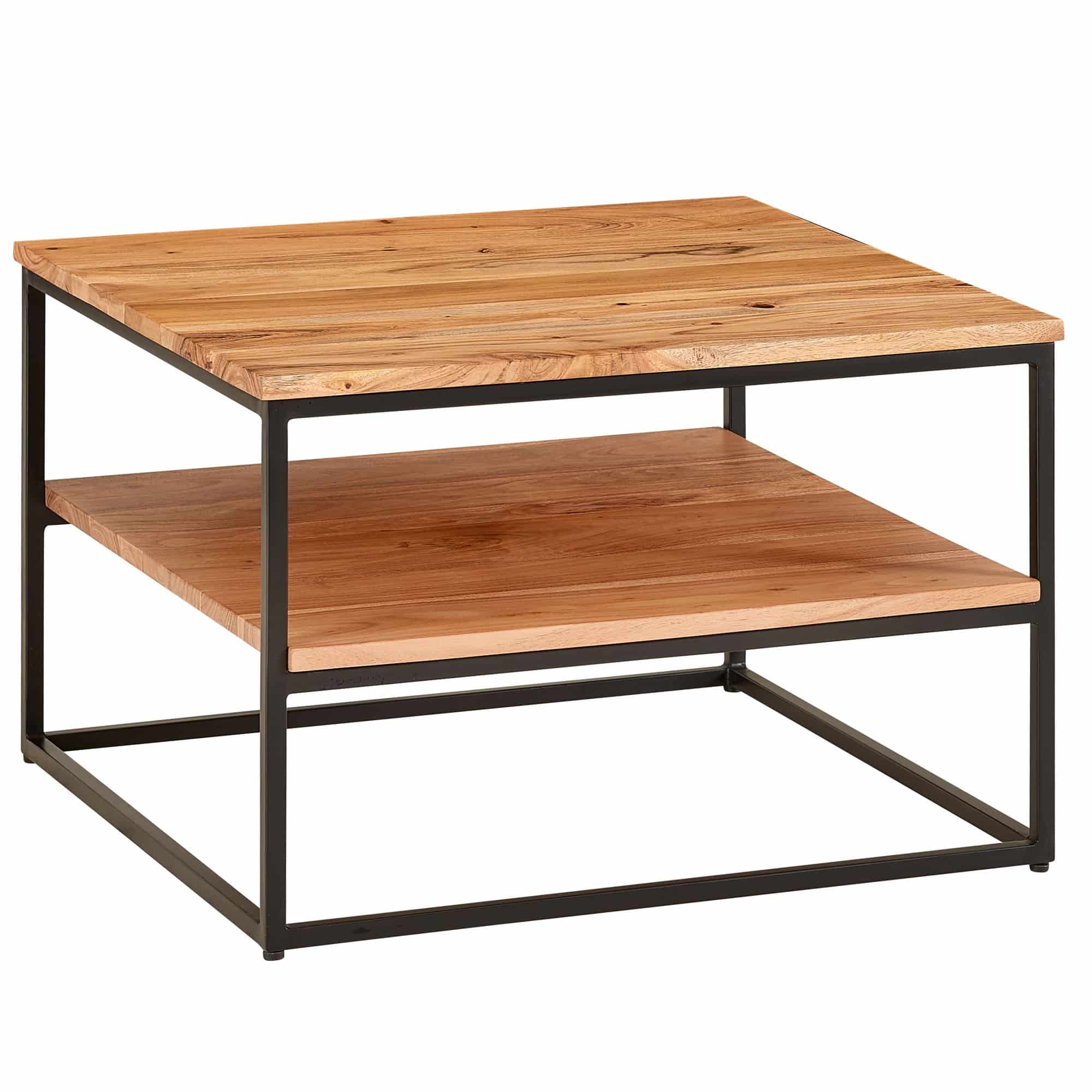 60556-Wohnling-Couchtisch-Akazie-60-x-60-x-40-cm-WL6-363-WL6-363_1 Couchtisch 60x60x41 cm Massivholz Metall Sofatisch Wohnzimmertisch Akazie