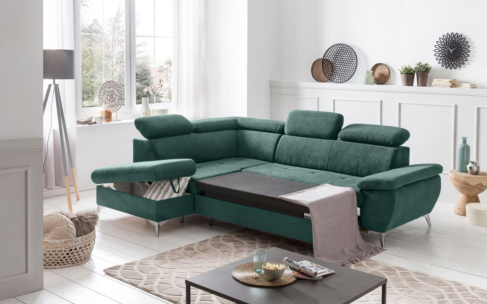 Gisele Ecksofa mit Schlaffunktion und Bettkasten - Cotta Gisele Ecksofa mit Schlaffunktion und Bettkasten - Cotta
