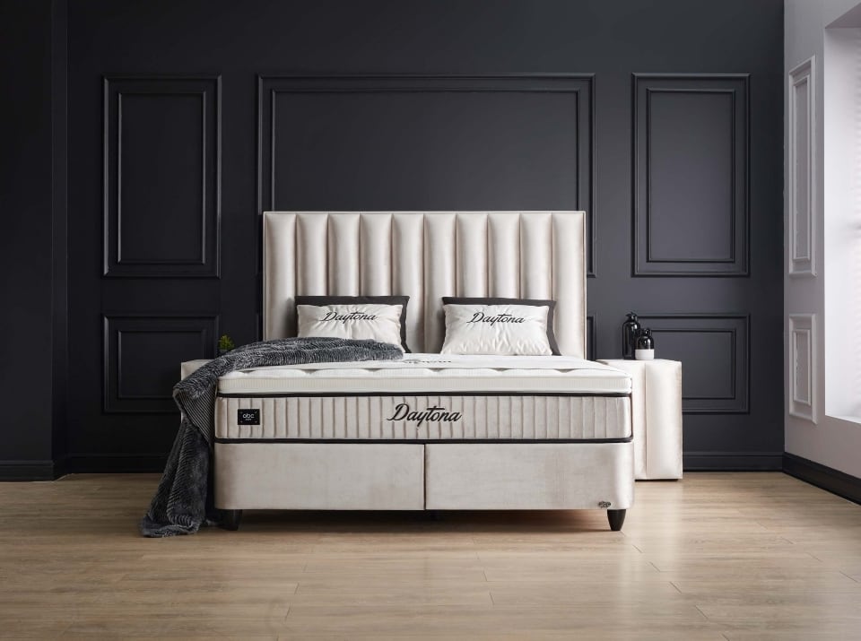 8a948cdb-5cca-4a37-b444-1f39c6beaf34 ABC Bedding Boxspringbett Daytona: Beige Eleganz