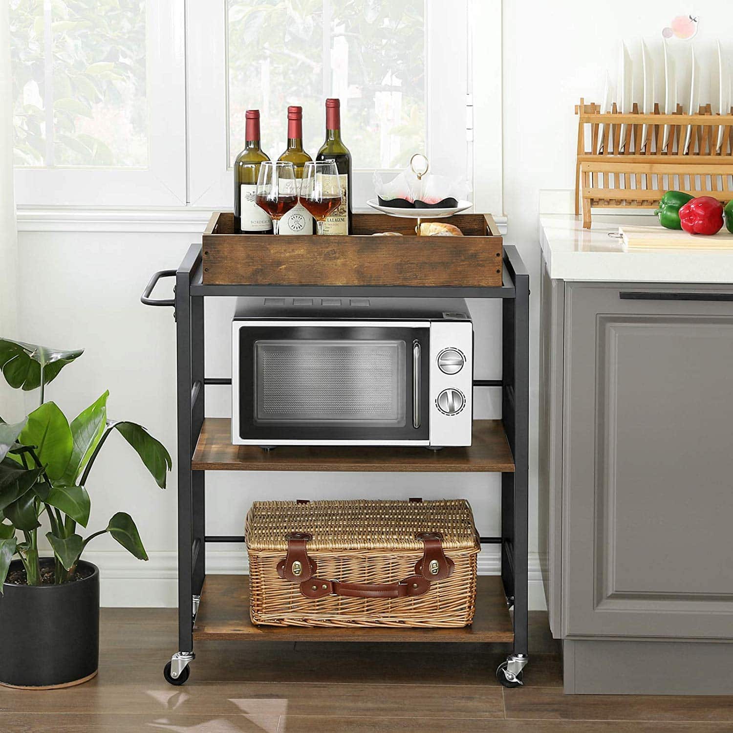 Universal-Casters-Kitchen-Cart-LRC72X-4pzqqImawxFL4f Küchenwagen mit Tablett Vintagebraun