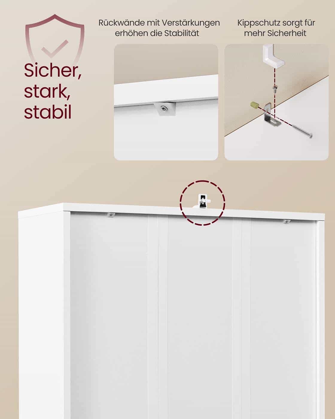 CUSTOS Kollektion Regal mit 6 Ebenen wolkenweiß