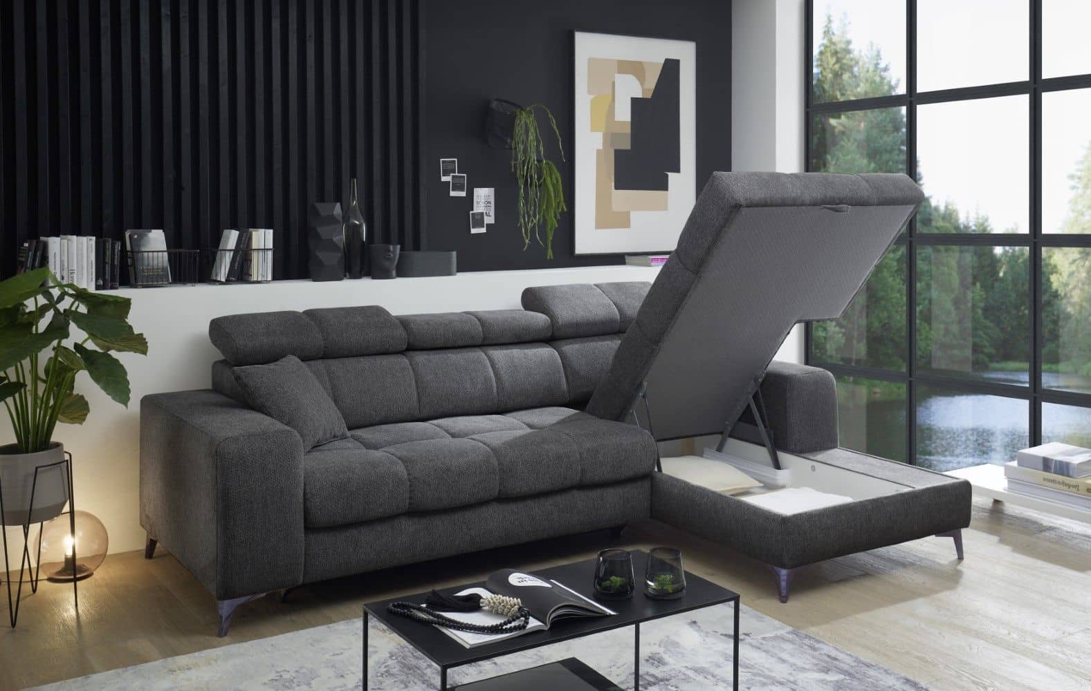 Sofa Sydney mit Schlaffunktion und Bettkasten von ED Sofa Sydney mit Schlaffunktion und Bettkasten von ED