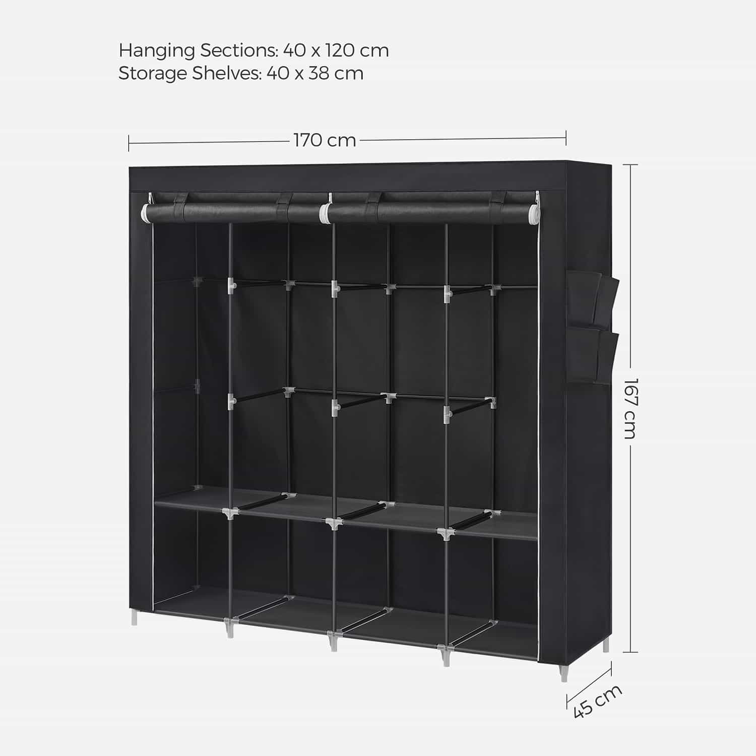 Stoffschrank mit 4 Seitentaschen-RYG094B02