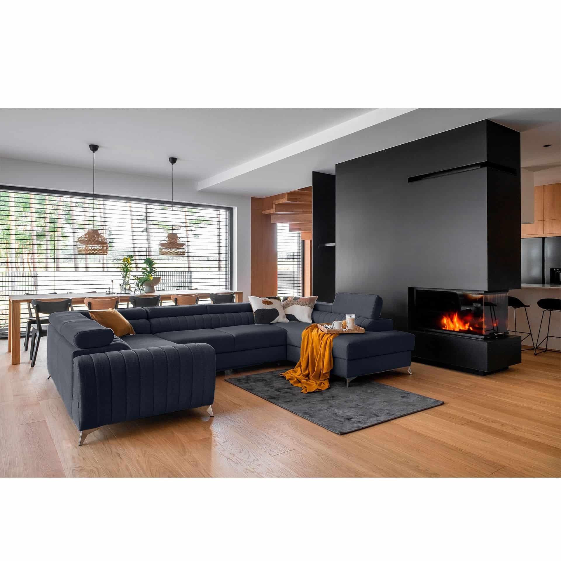 Louis Wohnlandschaft mit Schlaffunktion & Bettkasten - Poco-Stoff Louis Wohnlandschaft mit Schlaffunktion & Bettkasten - Poco-Stoff
