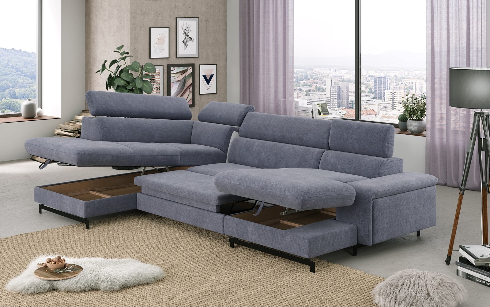 Emma Wohnlandschaft mit Schlaffunktion und Bettkasten - Cotta Emma Wohnlandschaft mit Schlaffunktion und Bettkasten - Cotta