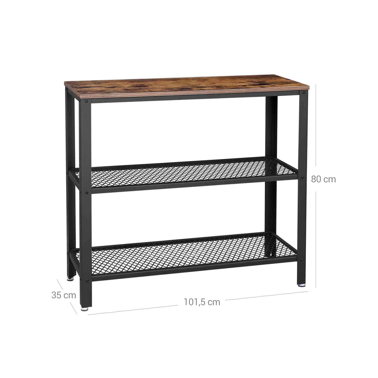 VASAGLE Konsolentisch LNT81BX: Vintage-Industrie-Design für Wohnzimmer und Flur-LNT81BX VASAGLE Konsolentisch LNT81BX: Vintage-Industrie-Design für Wohnzimmer und Flur-LNT81BX