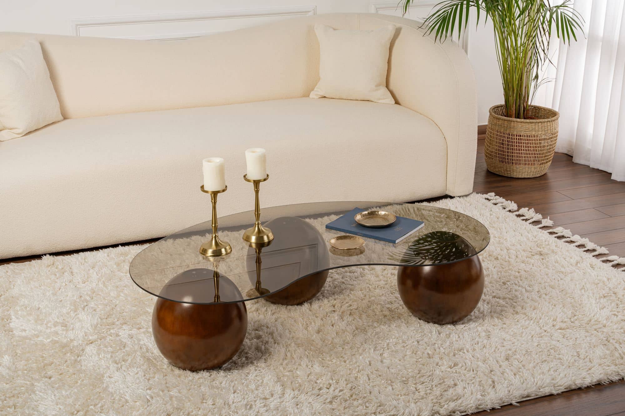 Sphere - Walnuss, grau - Couchtisch Sphere - Walnuss, grau - Couchtisch