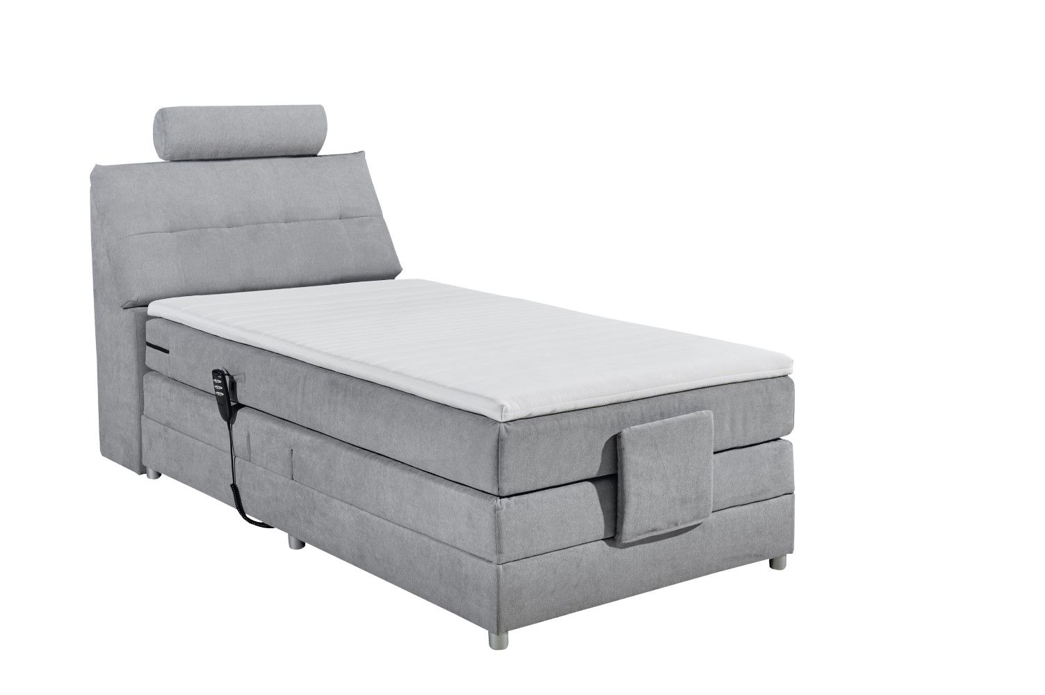 Boxspringbett Palermo Mikrofaser Soro mit Motor & Stauraum
