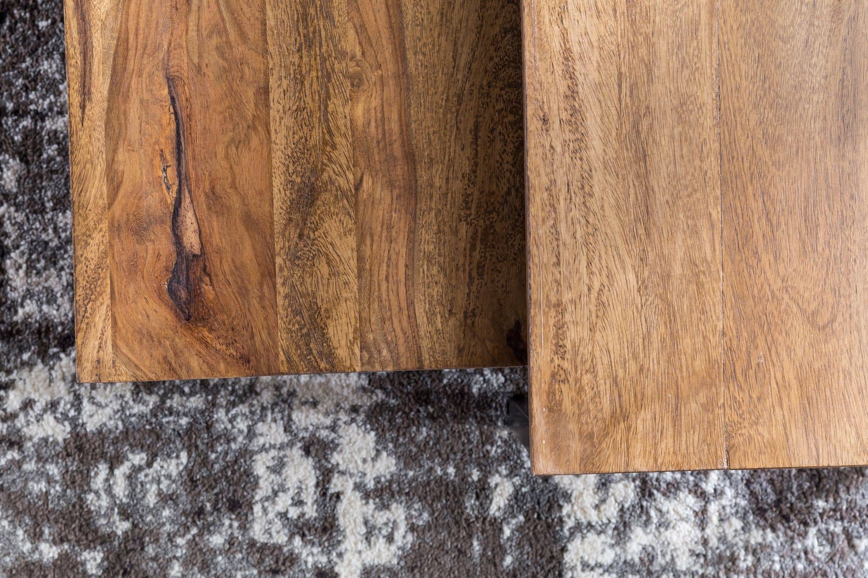 Couchtisch AKOLA 2-teilig Massivholz 75 x 75 x 27 cm Couchtisch AKOLA 2-teilig Massivholz 75 x 75 x 27 cm