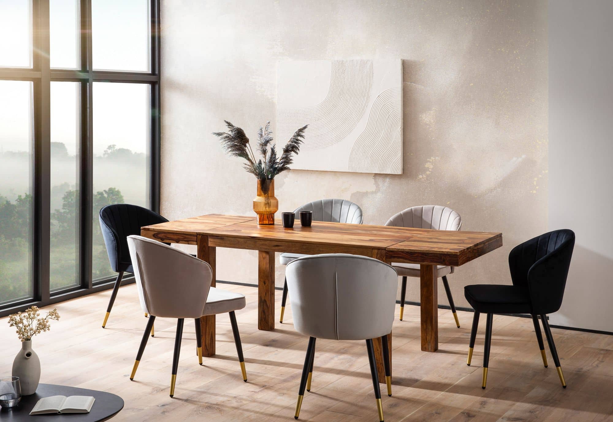 Esszimmertisch 120x80x76 cm Sheesham Massivholz Zeitlos Esszimmertisch 120x80x76 cm Sheesham Massivholz Zeitlos