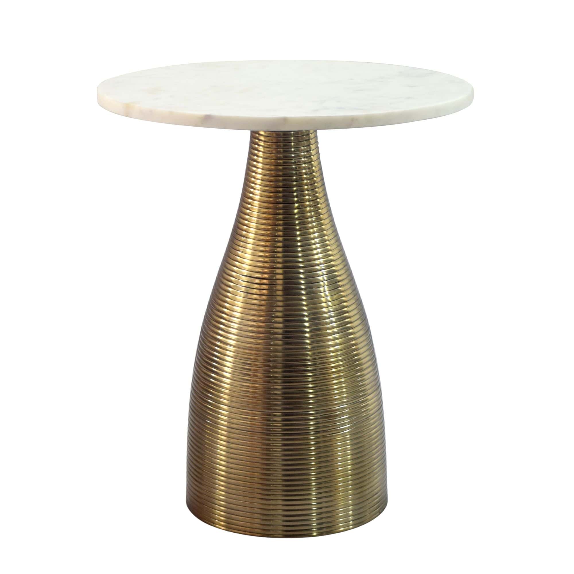 Beistelltisch Rund 40cm Gold mit Massiver Marmorplatte Weiß - Wohnzimmertisch Naturstein Anstelltisch - Sofatisch Design Metall Couchtisch - Wohnzimmer Tisch Modern Handmade Beistelltisch Rund 40cm Gold mit Massiver Marmorplatte Weiß - Wohnzimmertisch Naturstein Anstelltisch - Sofatisch Design Metall Couchtisch - Wohnzimmer Tisch Modern Handmade