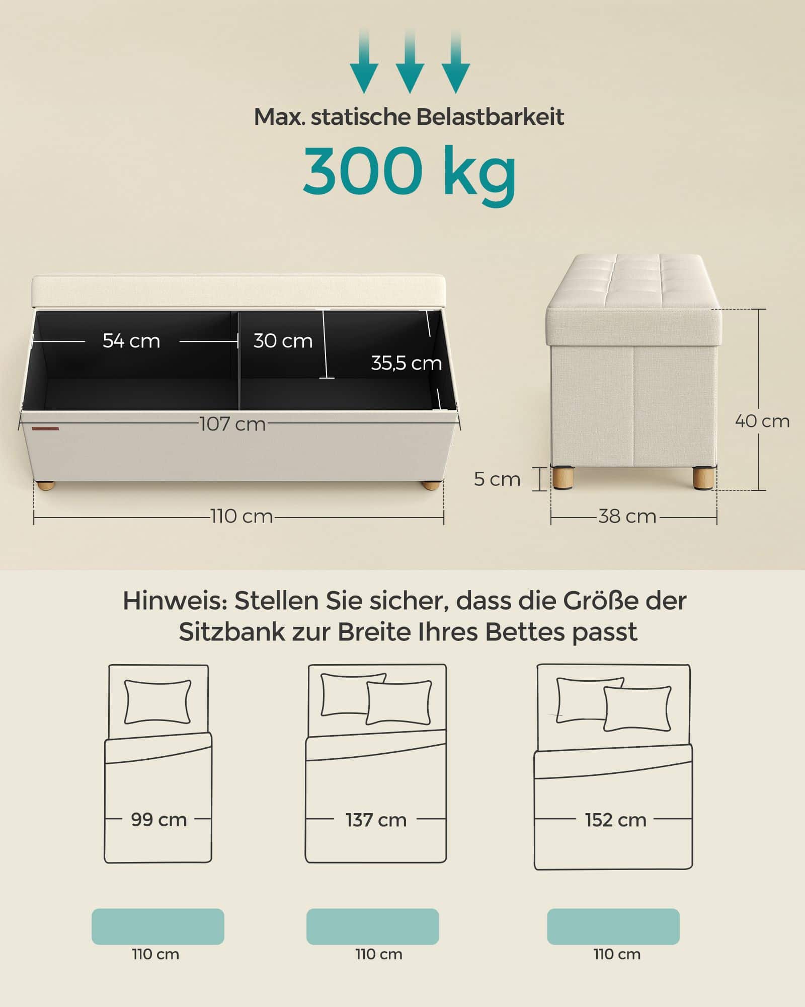 Sitzhocker, klappbare Sitzbank mit Stauraum, Beinen Sitzhocker, klappbare Sitzbank mit Stauraum, Beinen