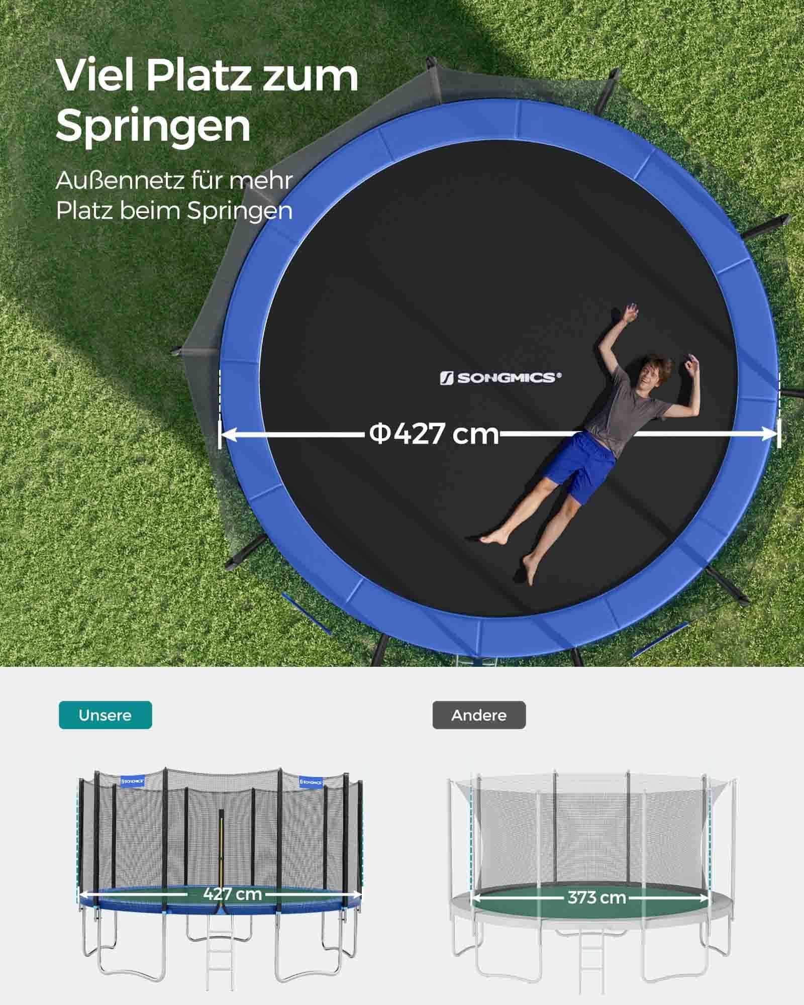 Trampolin mit Netz Ø 427 cm-STR144 Trampolin mit Netz Ø 427 cm-STR144