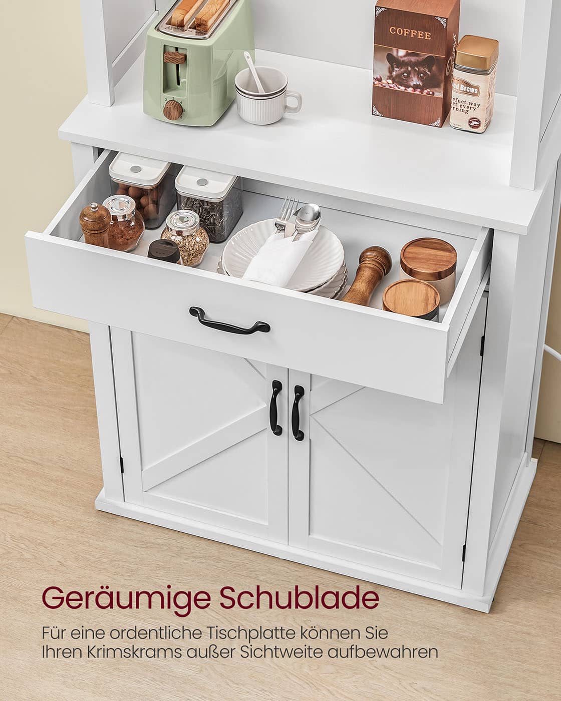 Sideboard mit Beleuchtung wolkenweiß Sideboard mit Beleuchtung wolkenweiß