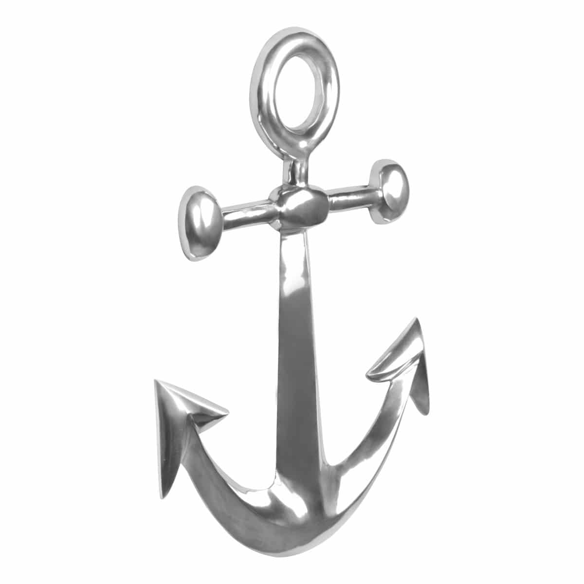 41635-WOHNLING-Deko-Anker-WL1-884-WL1-884_1 Dekofigur ANKER Aluminium Dekoration poliert 62,5 cm Statue Skulptur groß Alu einzeln modern XXL Maritim