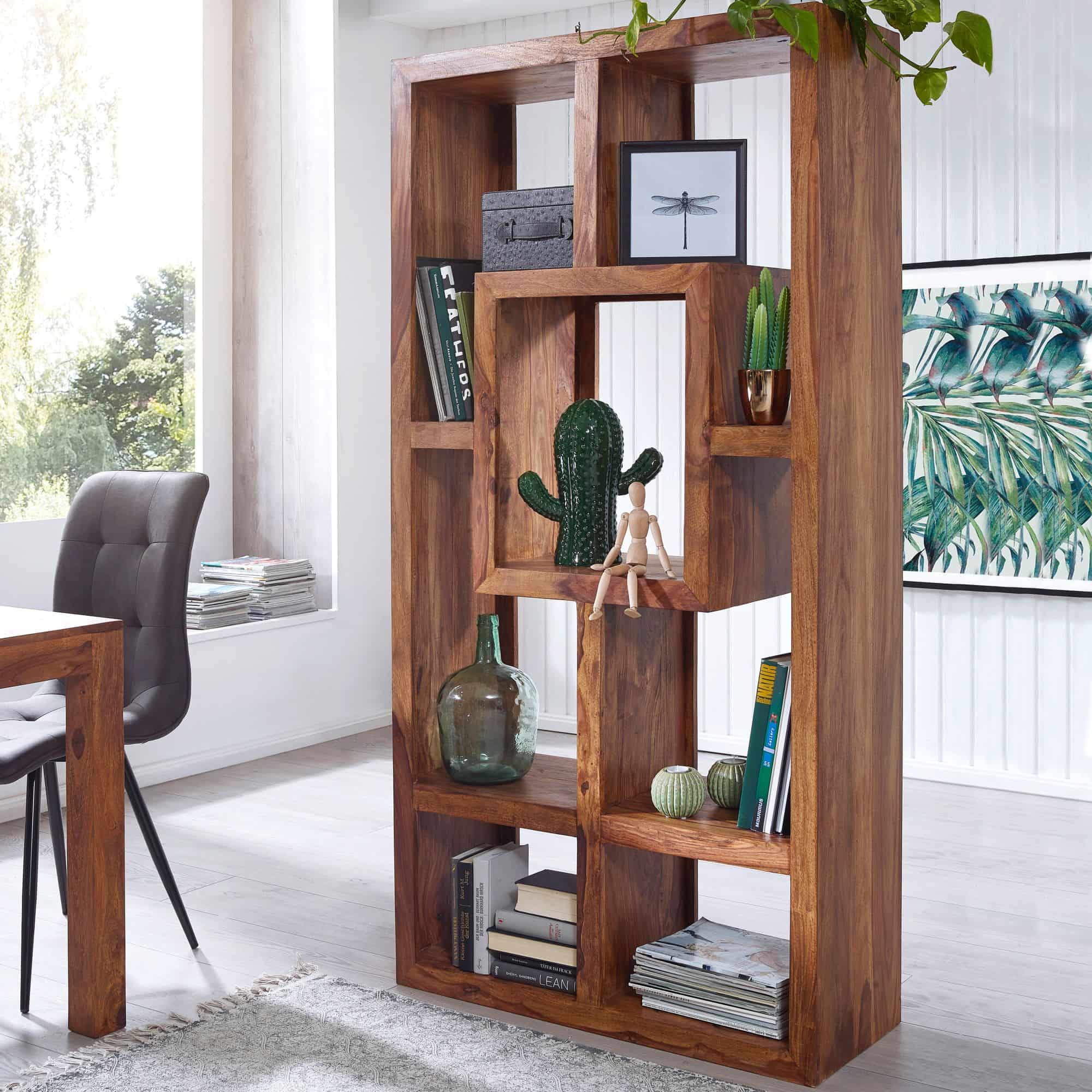 36253-WOHNLING-Buecherregal-MUMBAI-Massiv-Holz-Sheesham-90-x-180-cm-Wohnzimmer-Regal-Ablagefaecher-Design-Landhaus-Stil-Standregal-Wohnzimmermoebel-Massivholzmoebel-orientalisch-niPibUH4gV1A3jW Bücherregal MUMBAI Massiv-Holz Sheesham 90 x 180 cm Wohnzimmer-Regal Ablagefächer Design Landhaus-Stil Standregal