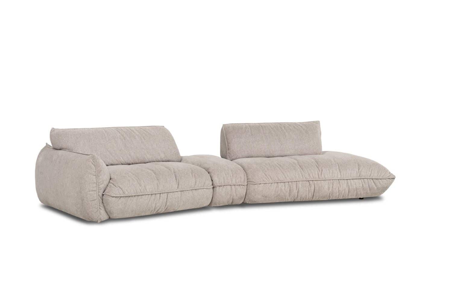 Bigsofa Fluffy im Chenille-Stoff mit Sitztiefenverstellung - designwerk Bigsofa Fluffy im Chenille-Stoff mit Sitztiefenverstellung - designwerk