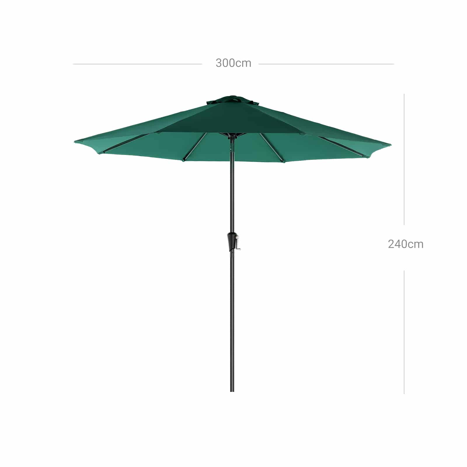 Sonnenschirm Ø 300 cm dunkelgrün Sonnenschirm Ø 300 cm dunkelgrün