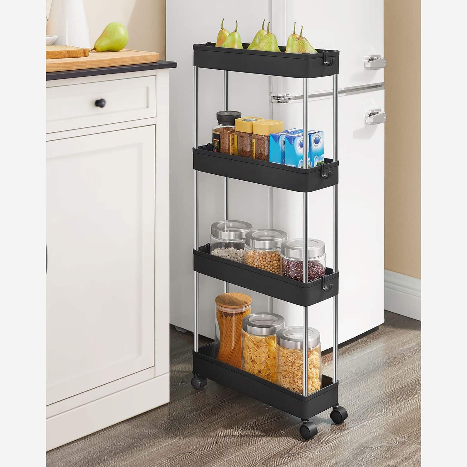 Schmaler Rollwagen mit 4 Ebenen-KSC008B01