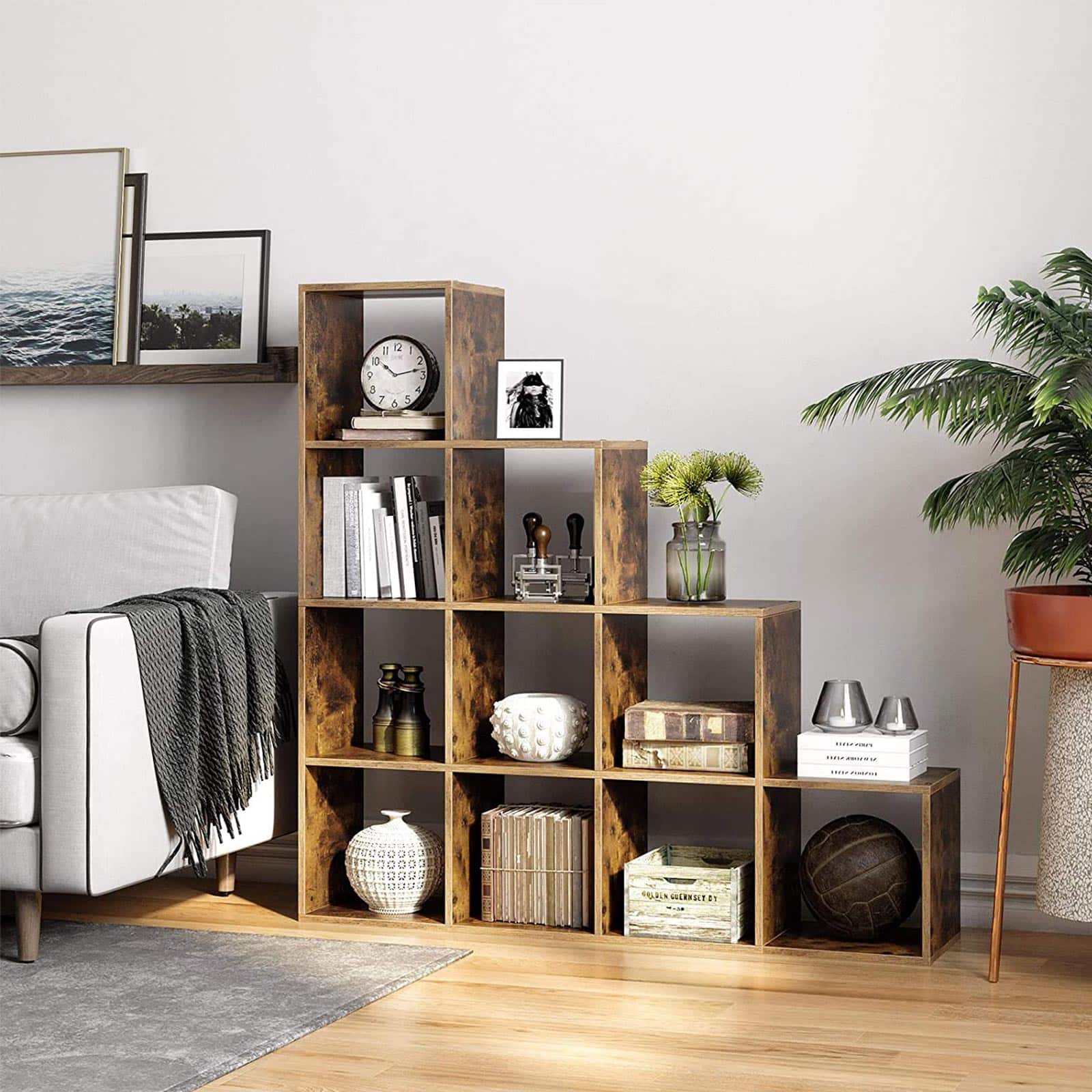 Buecherregal-mit-10-Wuerfeln-LBC10BX-4 Bücherregal mit 10 Würfeln