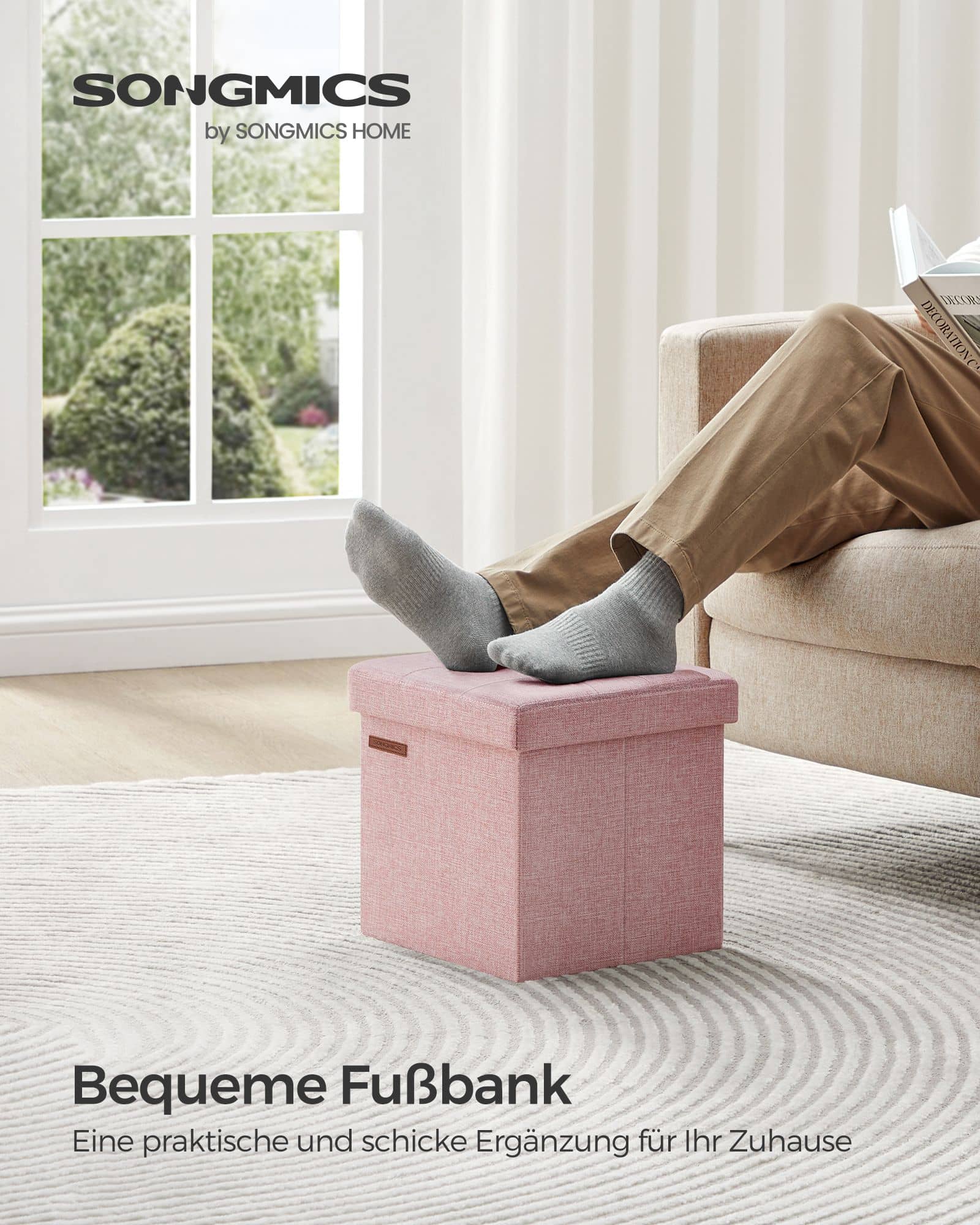 30 cm Sitzbank mit Stauraum pastellrosa-LSF028R01 30 cm Sitzbank mit Stauraum pastellrosa-LSF028R01