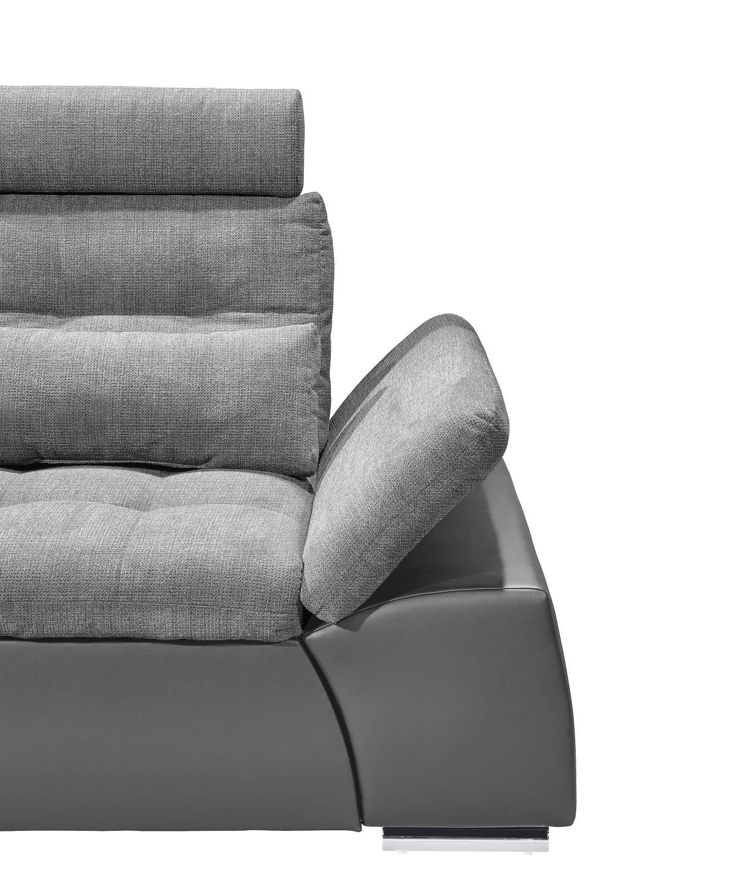 Ecksofa Jakarta Schwarz | Anthrazit – Modernes Sofa mit Schlaffunktion & verstellbaren Armlehnen Ecksofa Jakarta Schwarz | Anthrazit – Modernes Sofa mit Schlaffunktion & verstellbaren Armlehnen