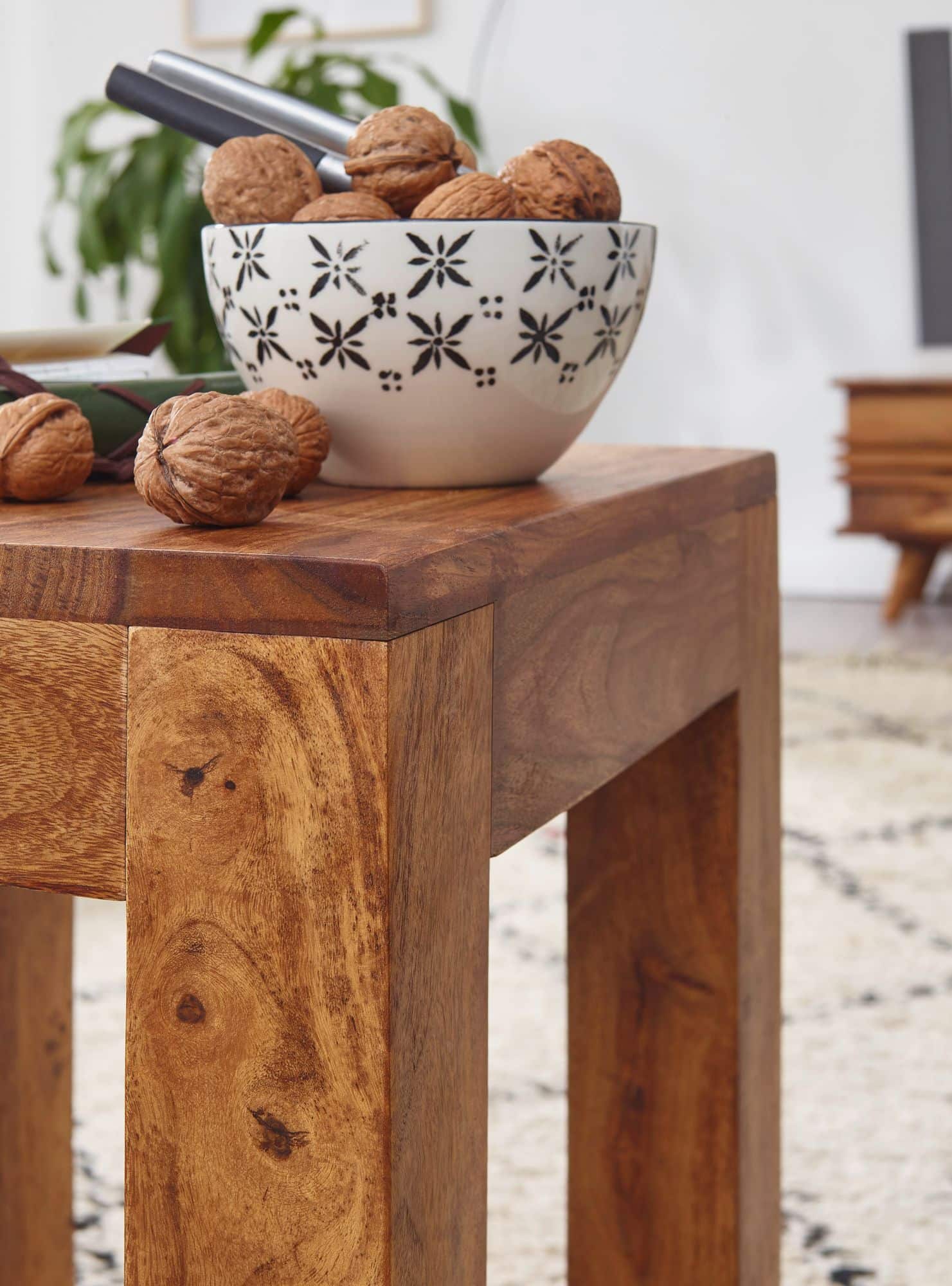 Beistelltisch MUMBAI Massiv-Holz Sheesham 35 x 35 cm Wohnzimmer-Tisch Design dunkel-braun Landhaus-Stil Couchtisch Beistelltisch MUMBAI Massiv-Holz Sheesham 35 x 35 cm Wohnzimmer-Tisch Design dunkel-braun Landhaus-Stil Couchtisch