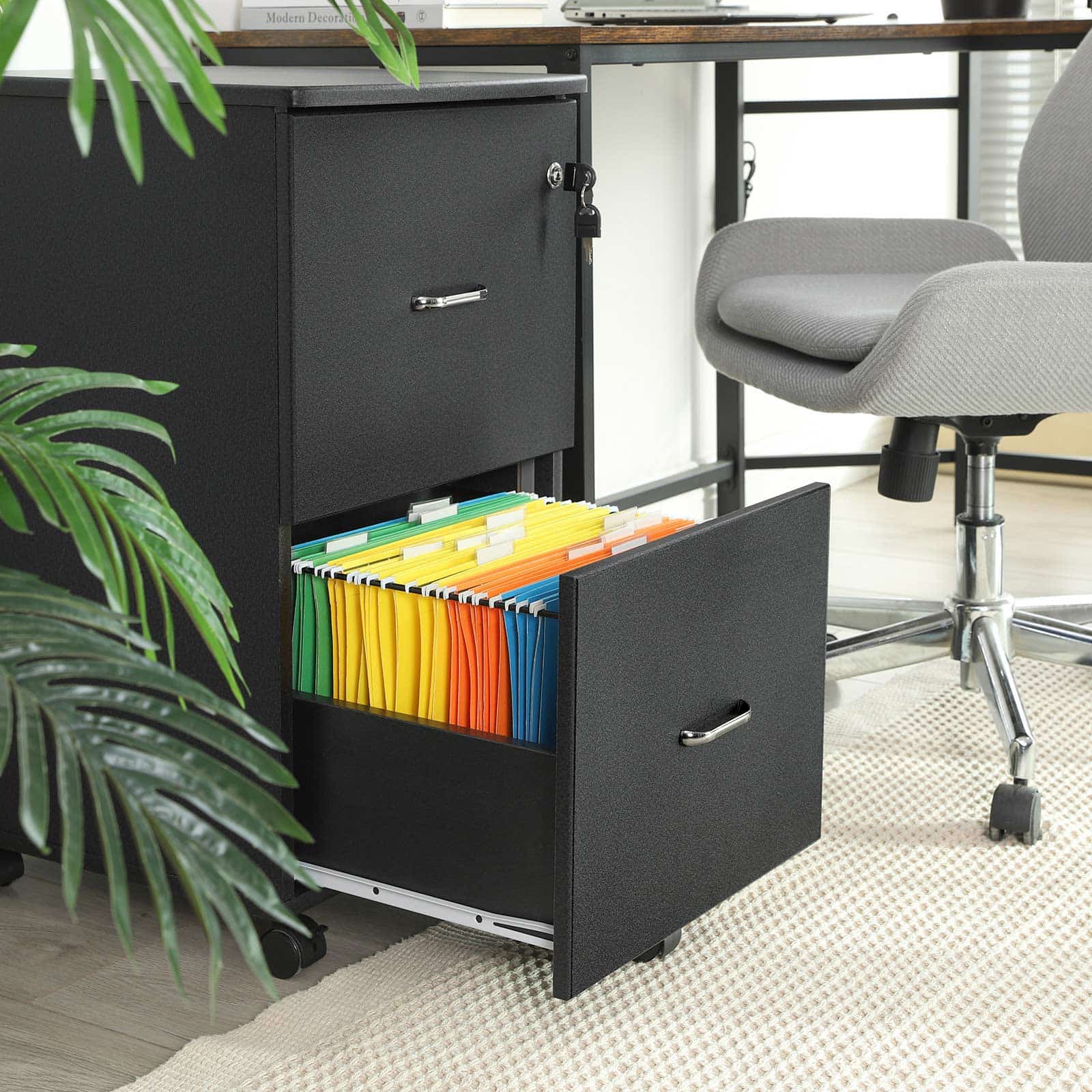 Granite-Black-File-Cabinet-LCD27BKV1-553E6pKMi1LAvp Ordnung und Funktionalität im Arbeitszimmer