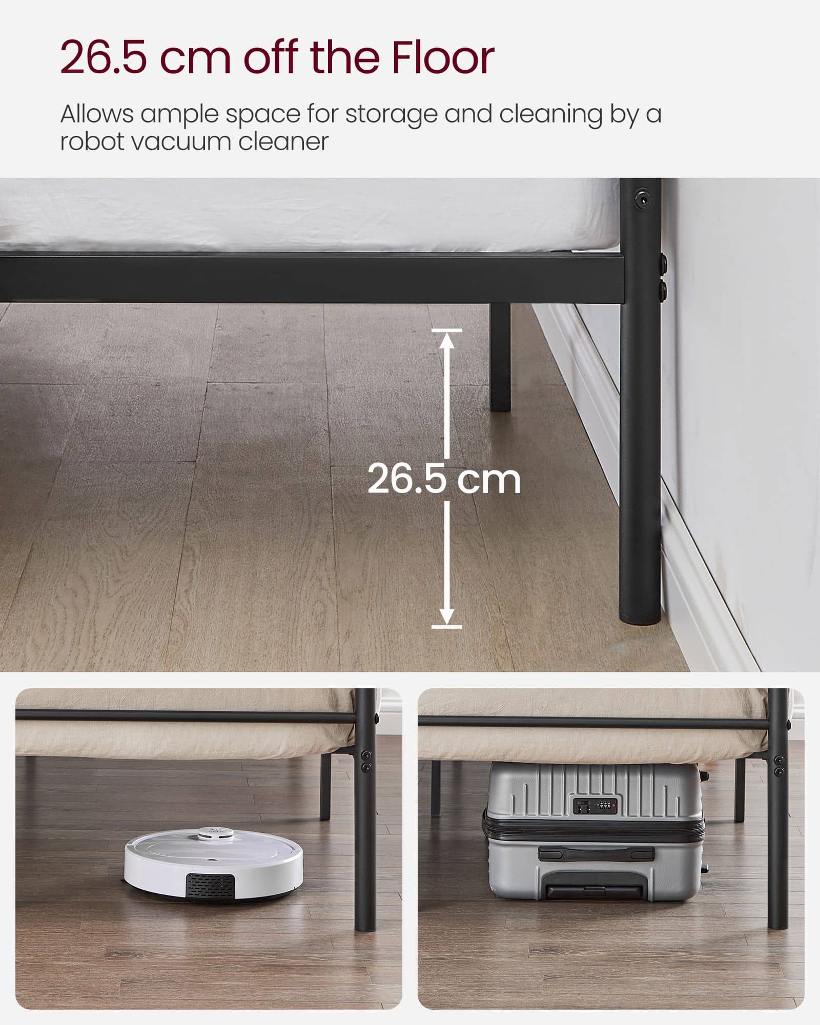 Einzelbettgestell aus Metall schwarz-RMB065B01