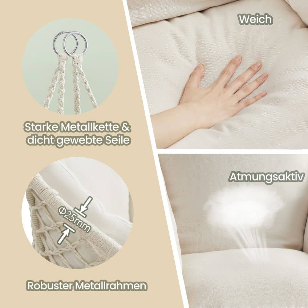 Hängesessel, bis 120 kg belastbar, Hängeschaukel