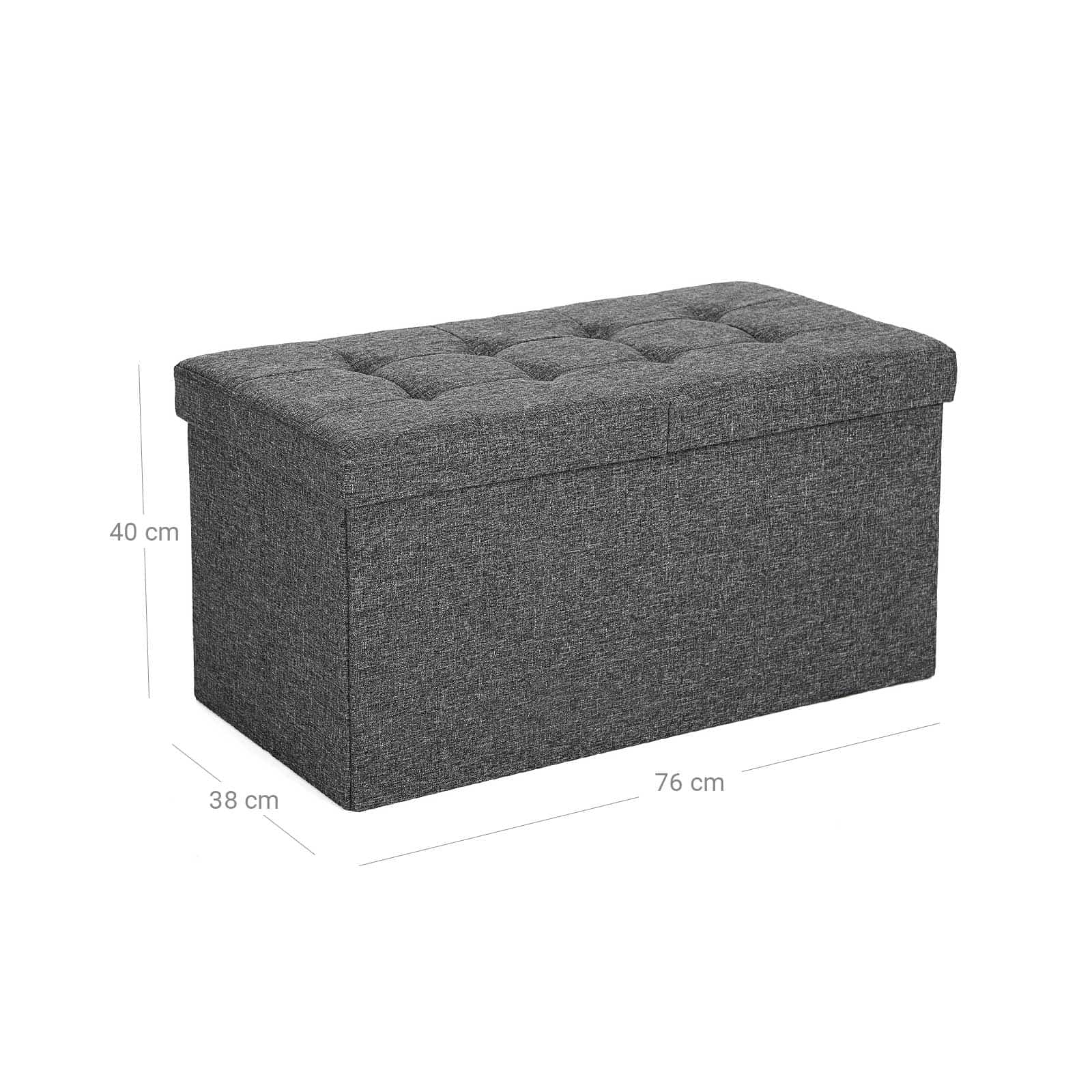 Sitzbank mit Klappdeckel 76 cm Dunkelgrau-B34LSF46GYZ Sitzbank mit Klappdeckel 76 cm Dunkelgrau-B34LSF46GYZ