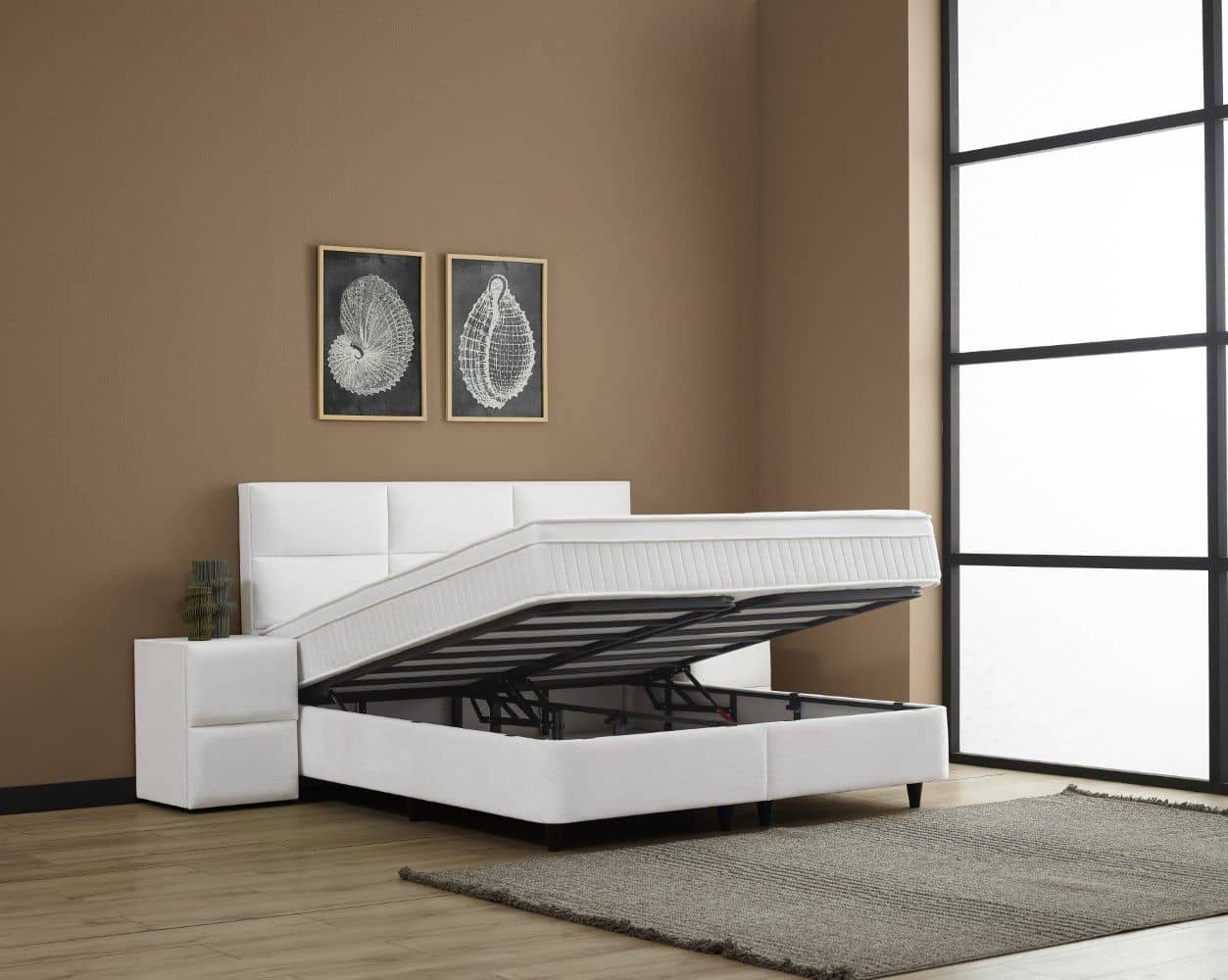 Boxspringbett Zenza Creme mit Bettkasten – ABC Bedding Boxspringbett Zenza Creme mit Bettkasten – ABC Bedding