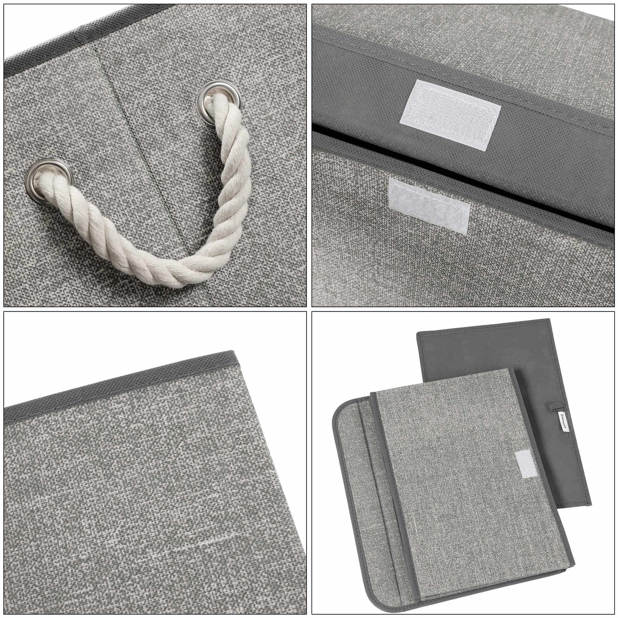 Stoffboxen mit Deckel 3er Set-RFB013G02