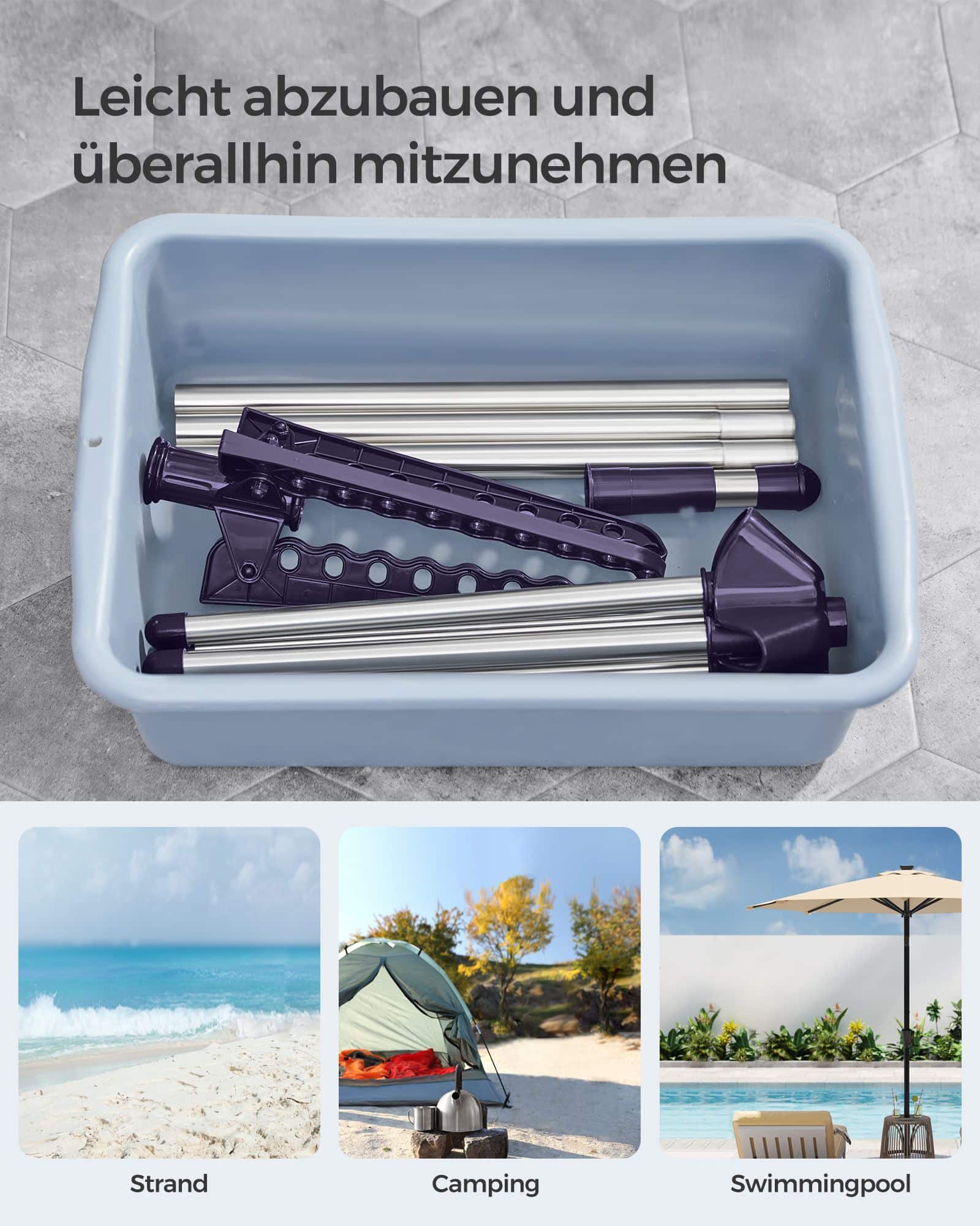 Wäscheständer mit 3 drehbaren Armen und 4 Beinen blau-silbern Wäscheständer mit 3 drehbaren Armen und 4 Beinen blau-silbern