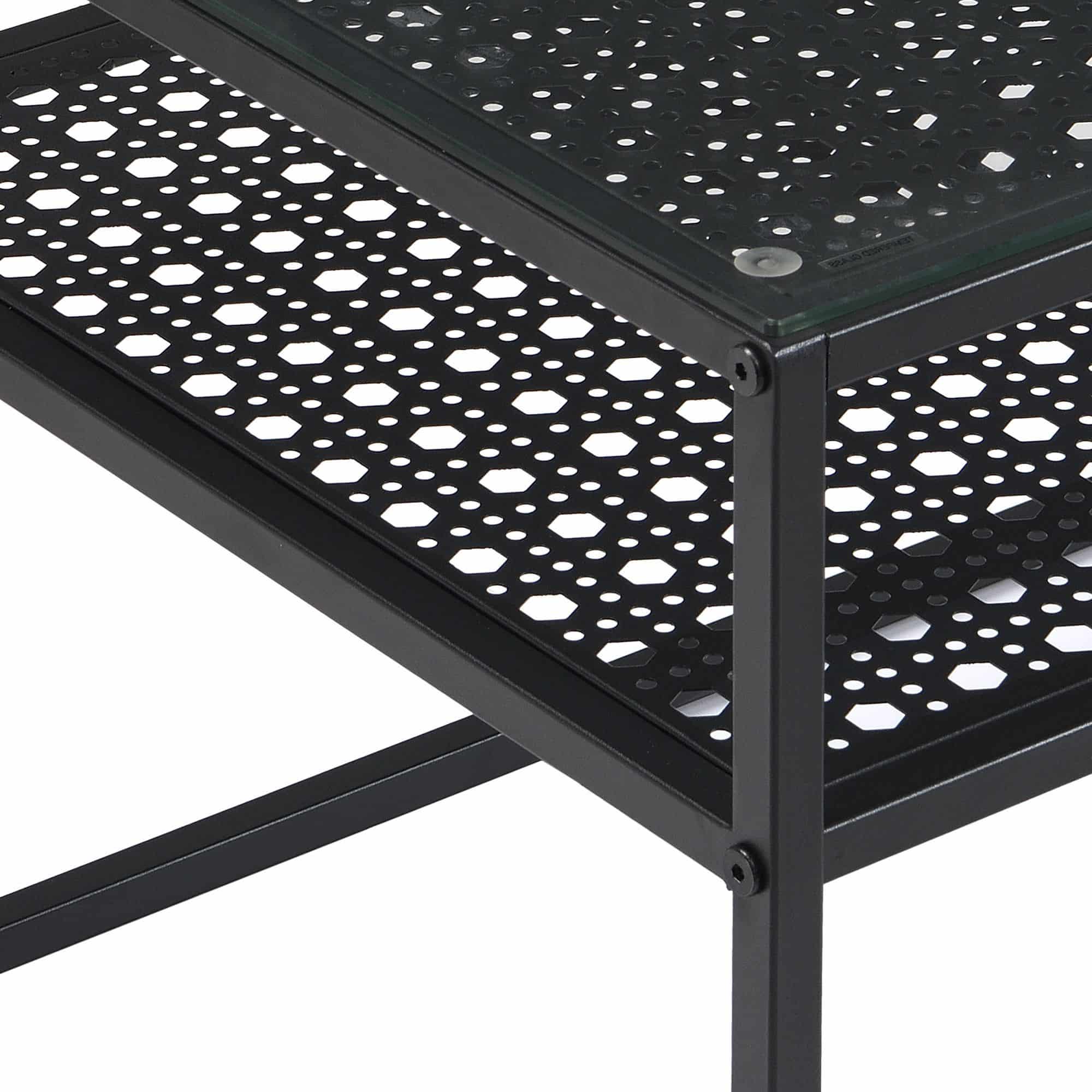 Couchtisch Glas Rechteckig 100 cm Schwarz