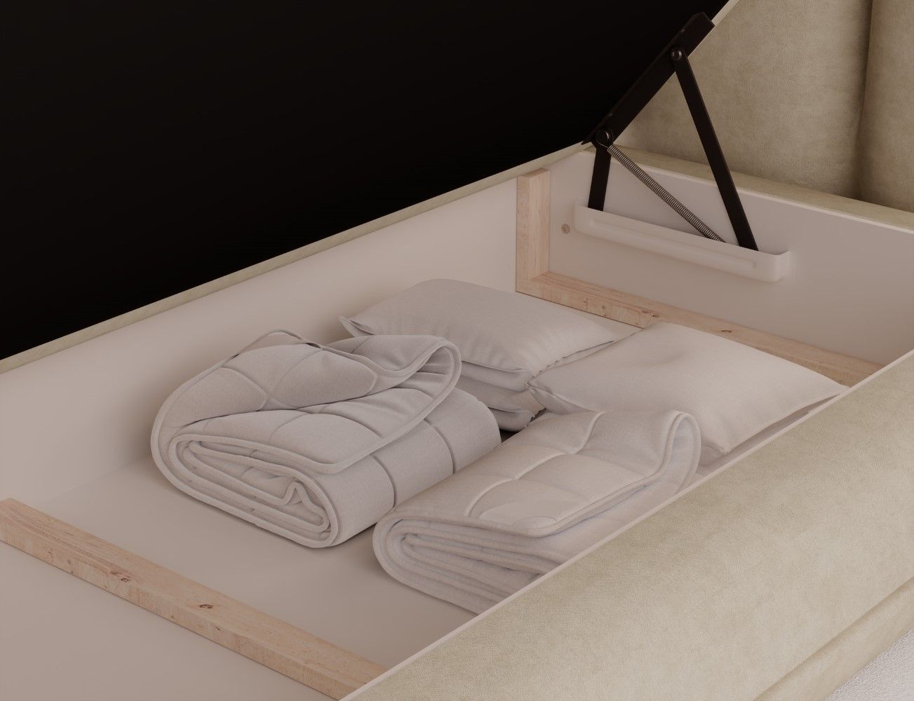 Boxspringbett Tonila von Eltap Aura Mikrofaser | Bettkasten