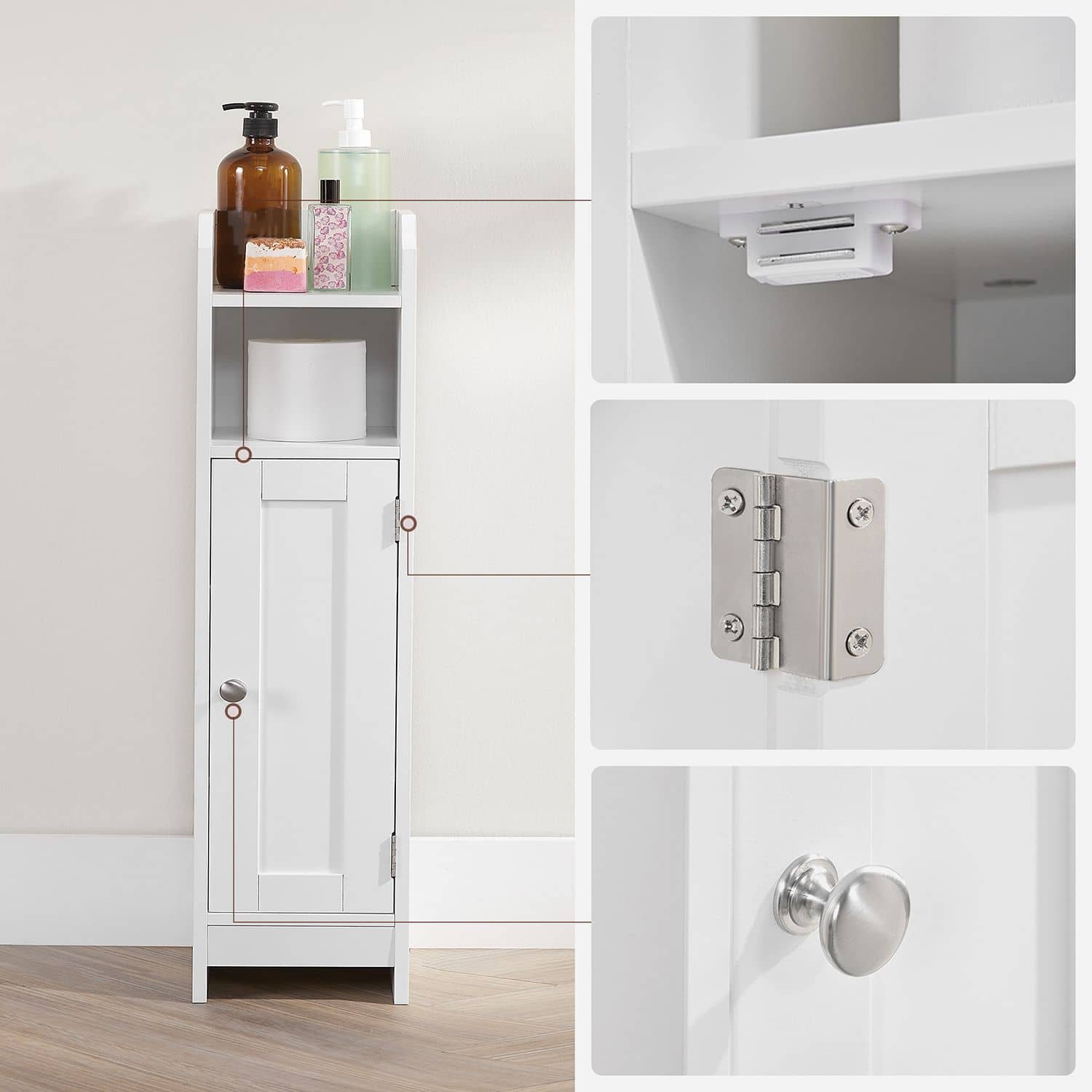 Schmaler Badezimmerschrank mit Tür-B34BBC310W01 Schmaler Badezimmerschrank mit Tür-B34BBC310W01