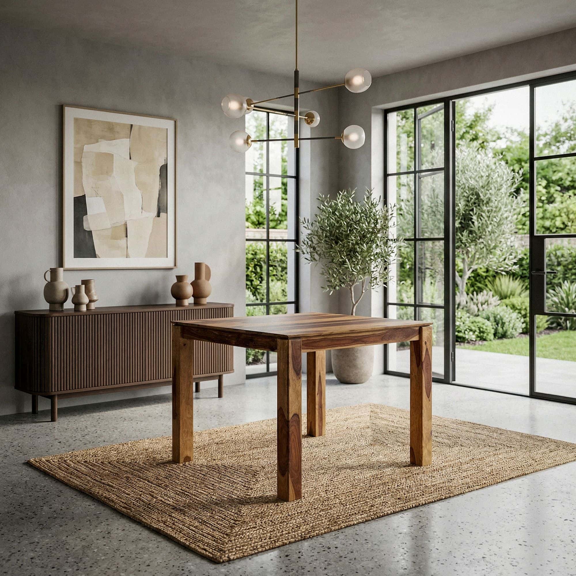 Esstisch Massivholz Sheesham 80x80 cm Dunkelbraun - Quadratischer Esszimmertisch Holz - Küchentisch modern für 4 Personen - Stabiler Holztisch - Tisch für Esszimmer Bistrotisch Handmade Esstisch Massivholz Sheesham 80x80 cm Dunkelbraun - Quadratischer Esszimmertisch Holz - Küchentisch modern für 4 Personen - Stabiler Holztisch - Tisch für Esszimmer Bistrotisch Handmade