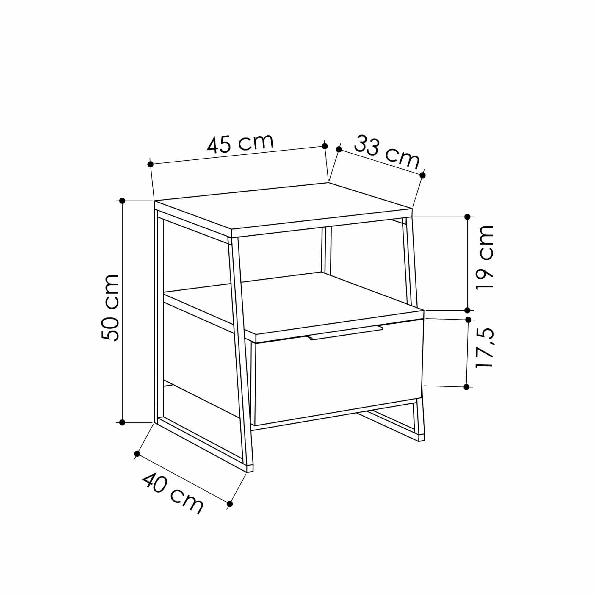 Pal - weiß - Nachttisch Pal - weiß - Nachttisch
