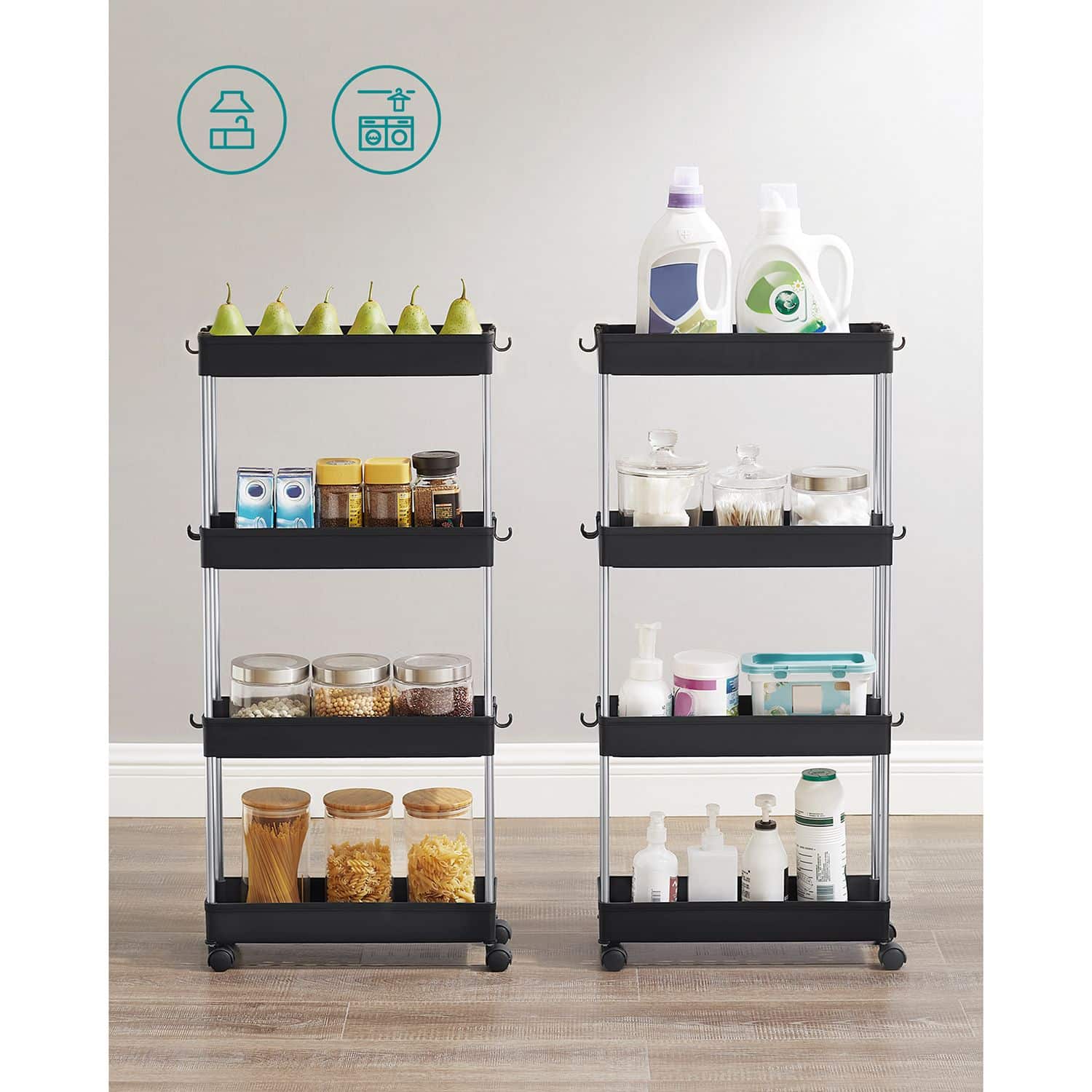 Schmaler Rollwagen mit 4 Ebenen-KSC008B01 Schmaler Rollwagen mit 4 Ebenen-KSC008B01