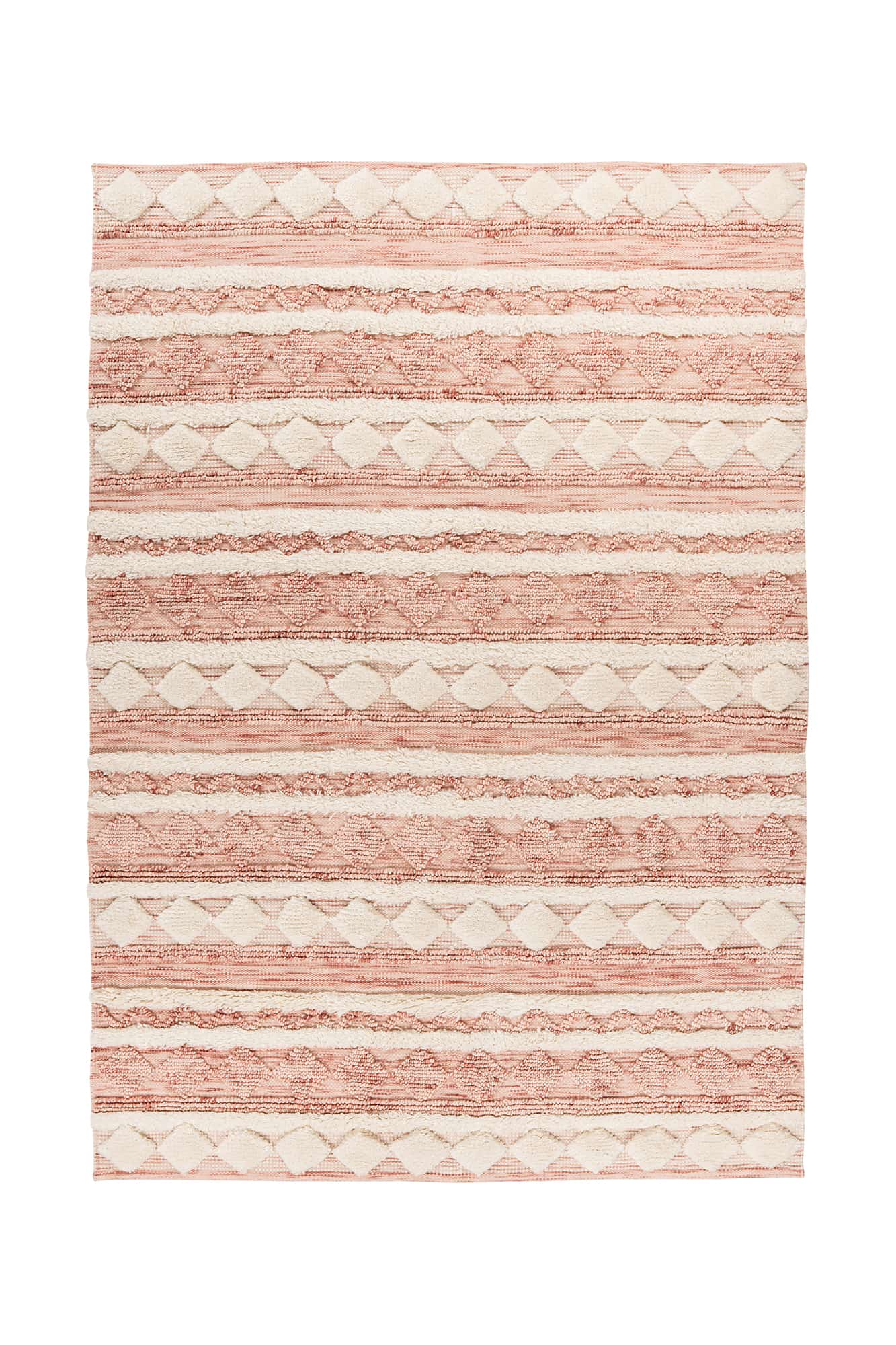 Bohist 225 Rosa / Creme 200cm x 200cm Bohist 225 Rosa / Creme 200cm x 200cm